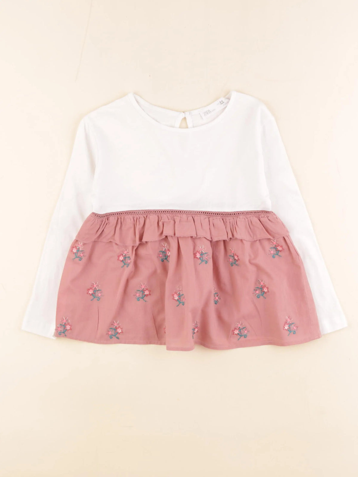 Zara - robe blanc - 3/4 ans