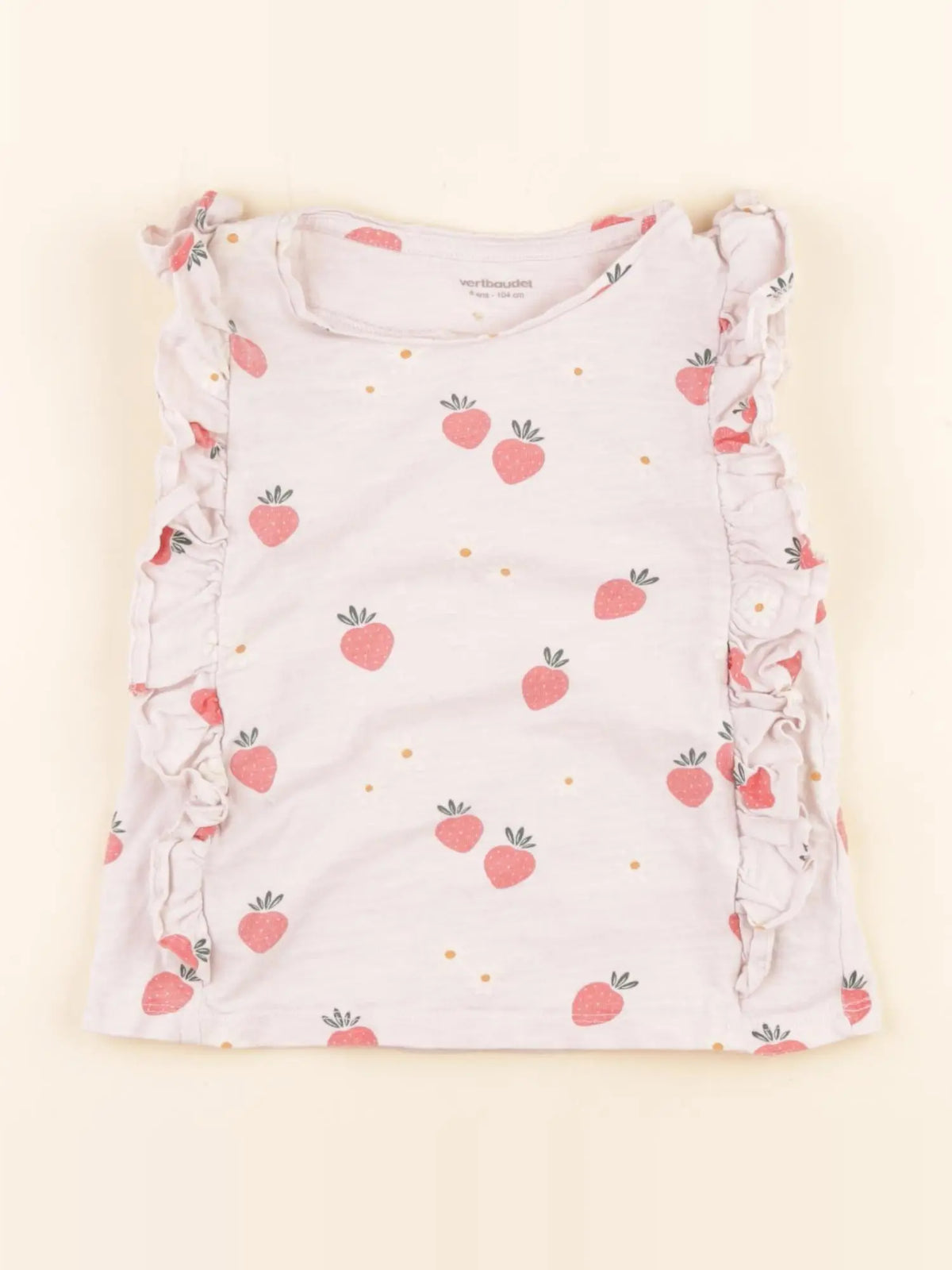 Vertbaudet - tee-shirt rose - 4 ans