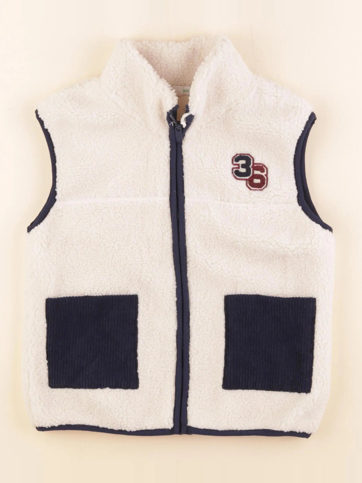 Vertbaudet - gilet beige - 5 ans