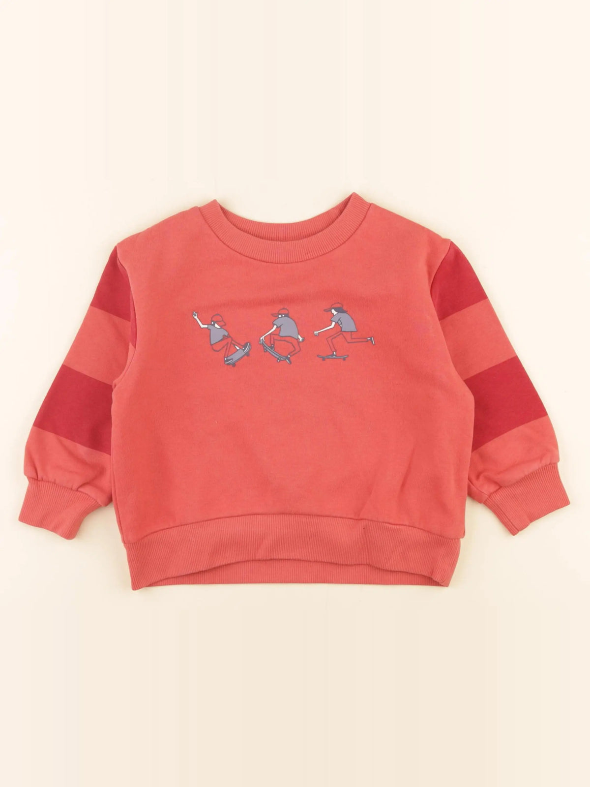 Vertbaudet - sweat rouge - 3 ans