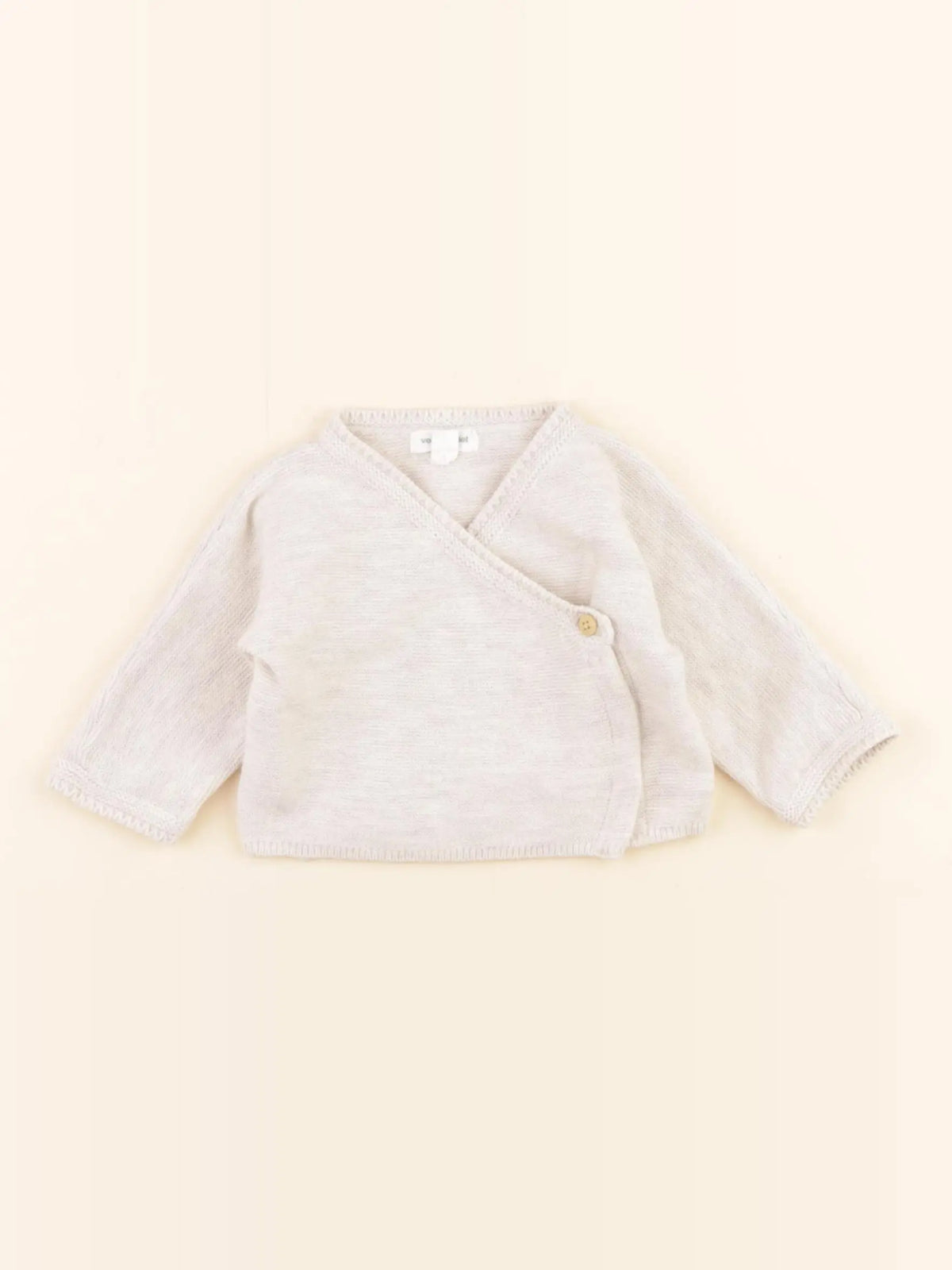 Vertbaudet - gilet beige - 1 mois