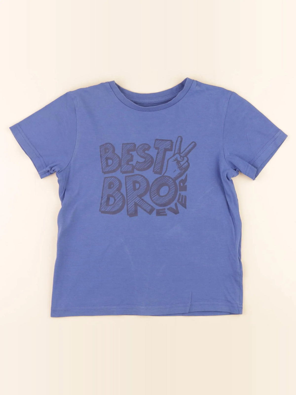 Vertbaudet - tee-shirt bleu - 8 ans