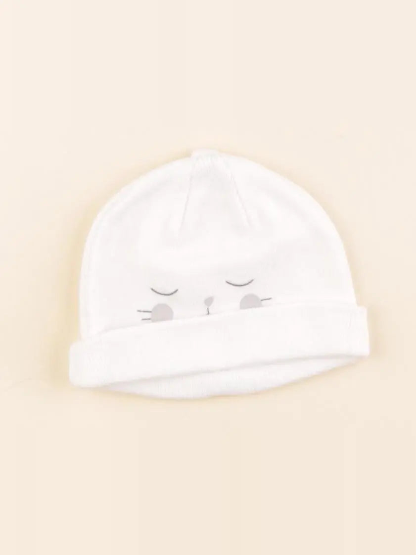 Vertbaudet - bonnet de naissance blanc - 0/1 mois