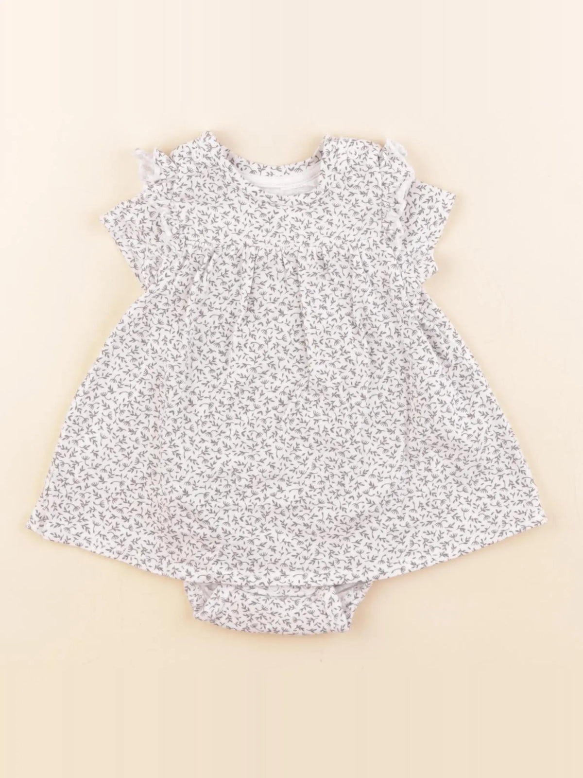 H&M - body robe blanc - 2/4 mois