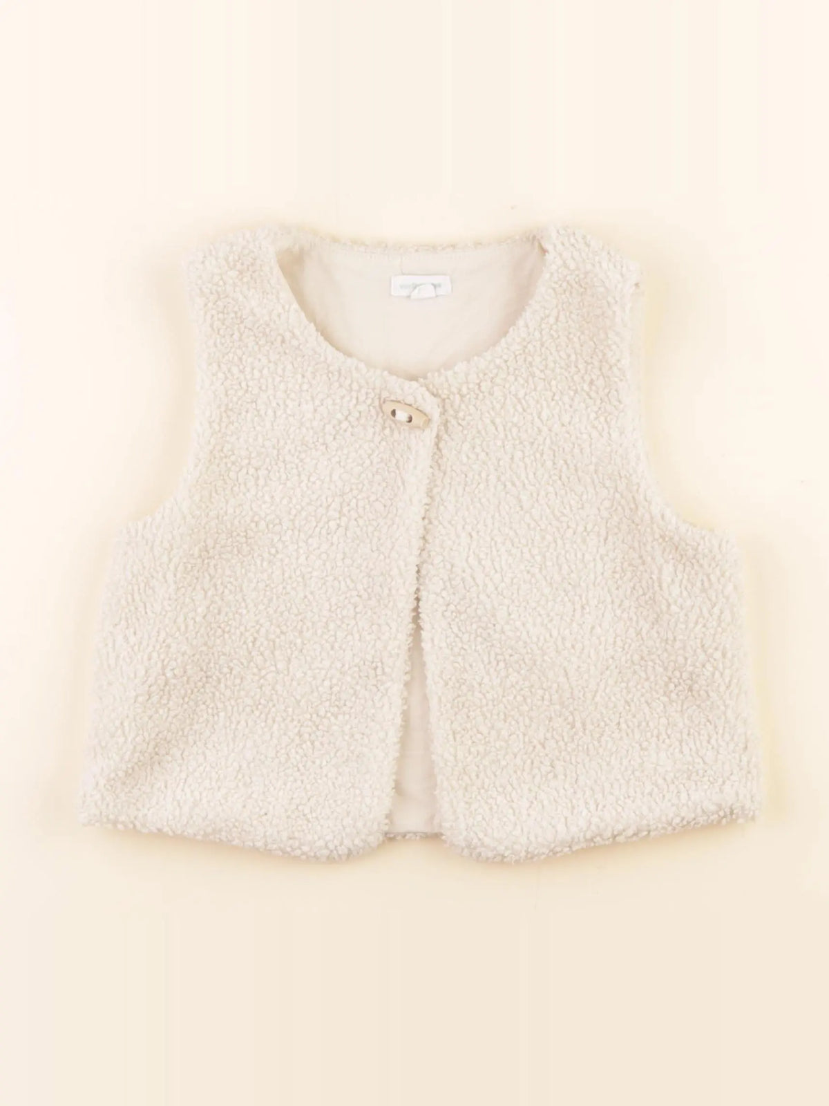 Vertbaudet - gilet beige - 3 ans