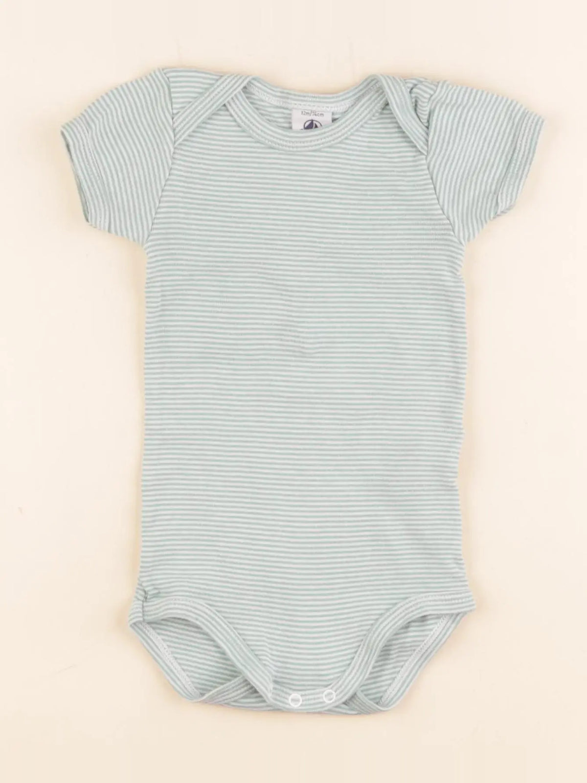 Petit Bateau - body vert - 12 mois