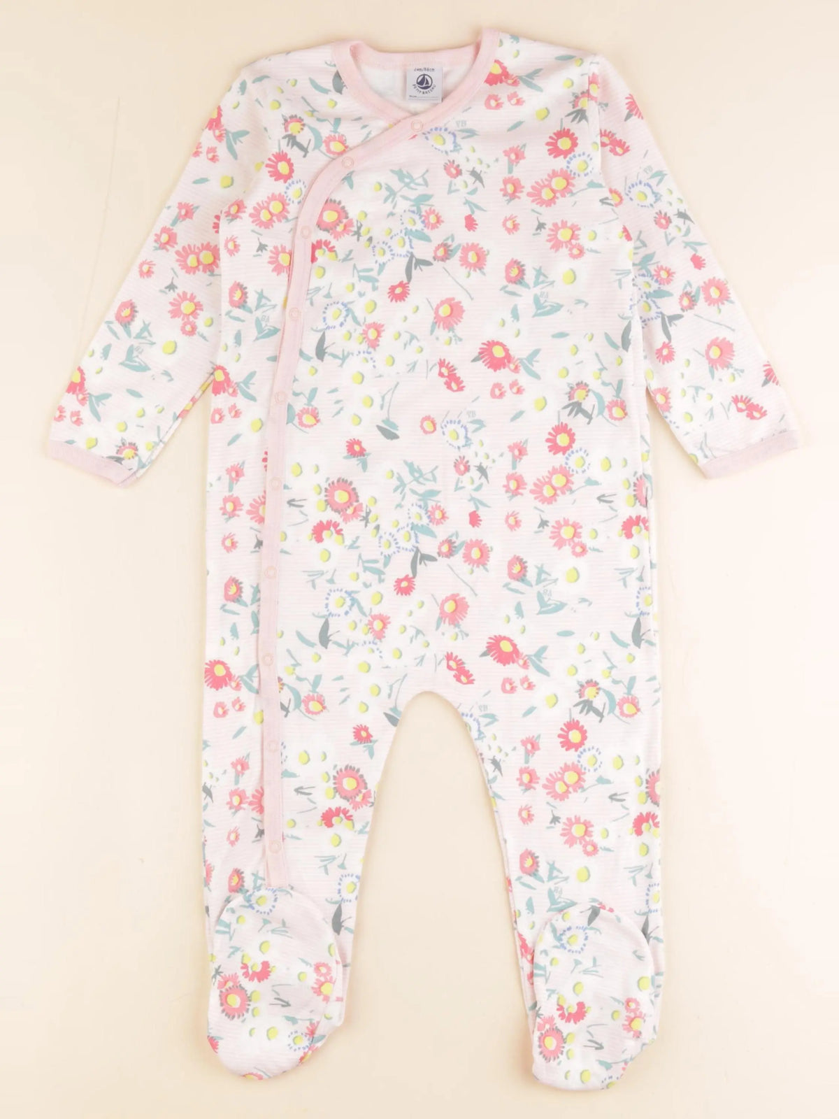Petit Bateau - pyjama coton rose - 24 mois