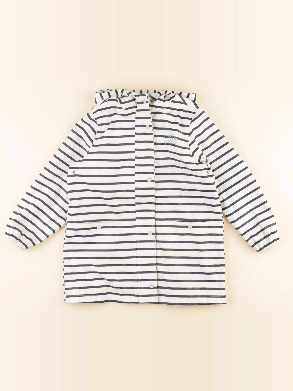 Vertbaudet - imperméable blanc - 7 ans