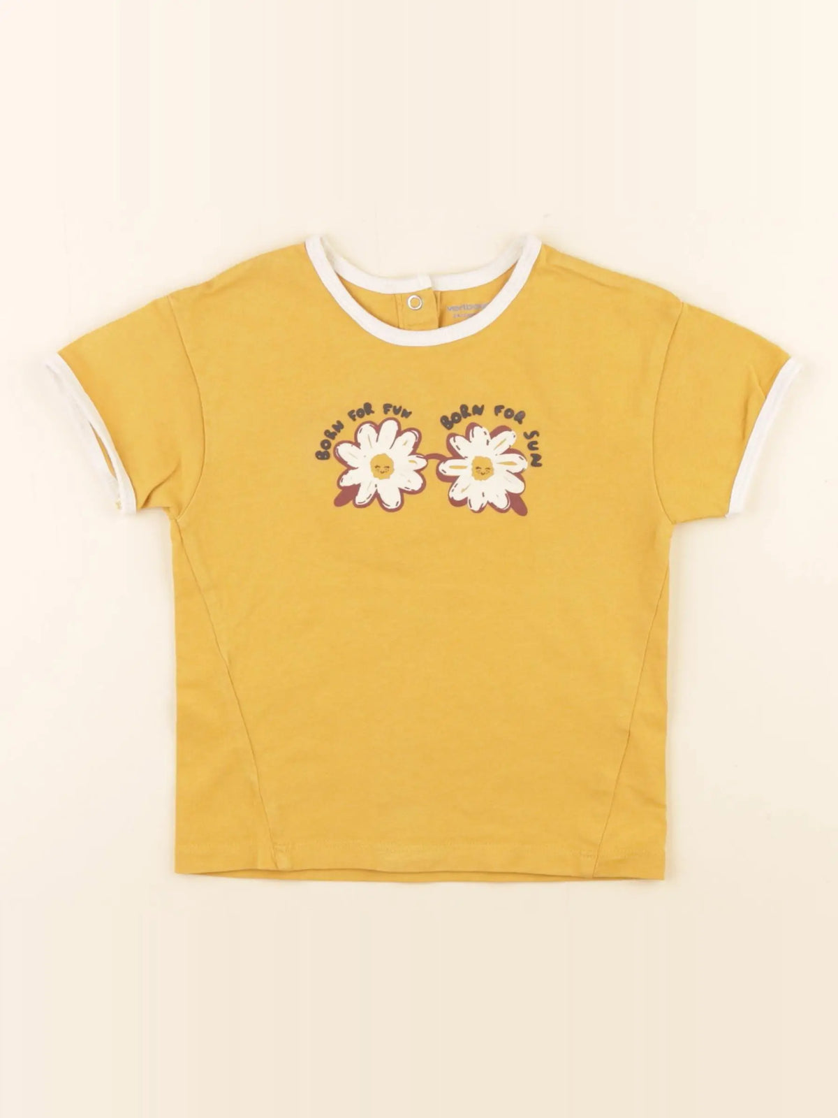 Vertbaudet - tee-shirt jaune - 24 mois