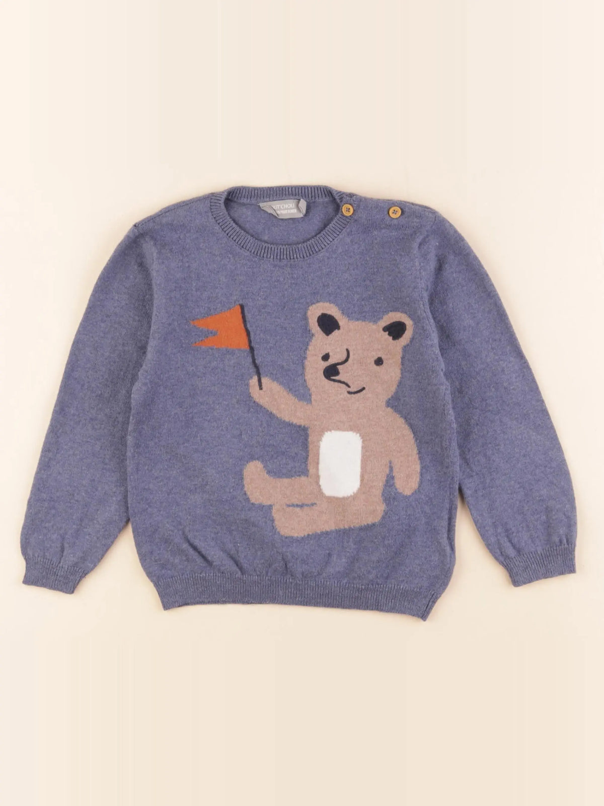 Boutchou - pull bleu - 36 mois