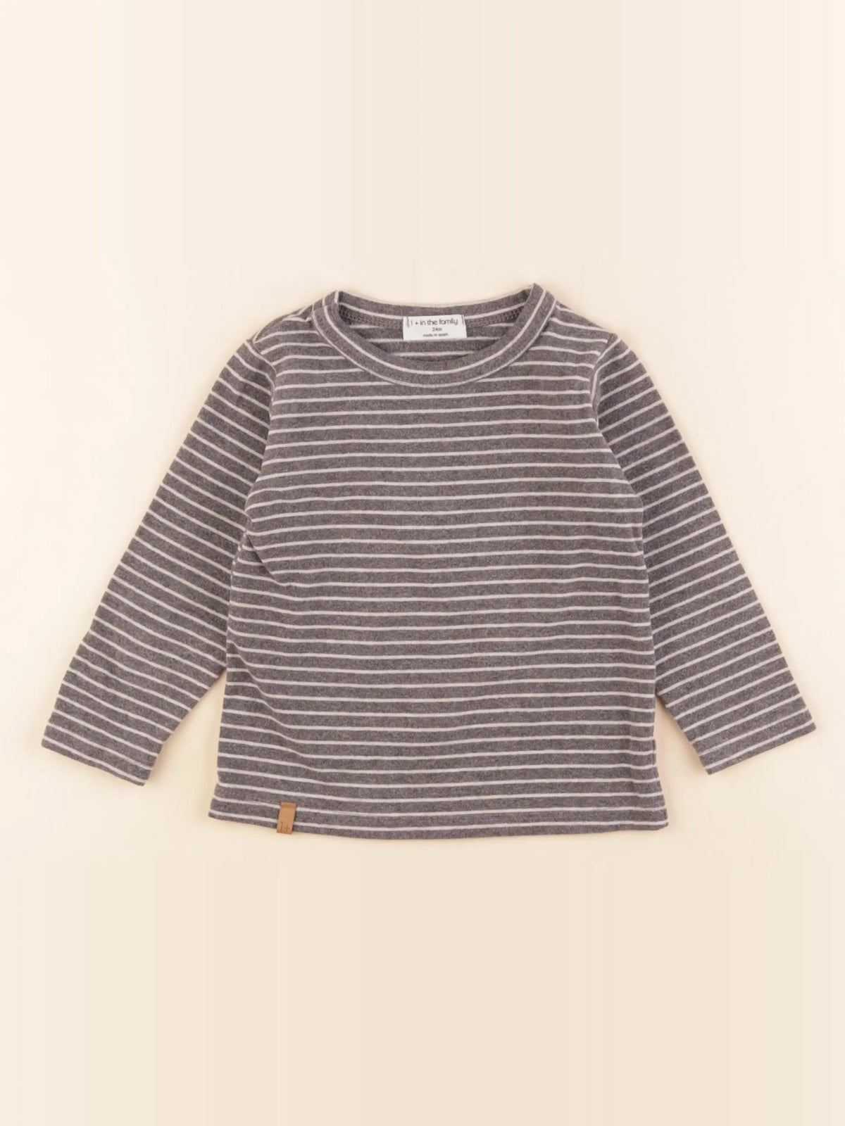 1+ In the family - tee-shirt gris - 24 mois