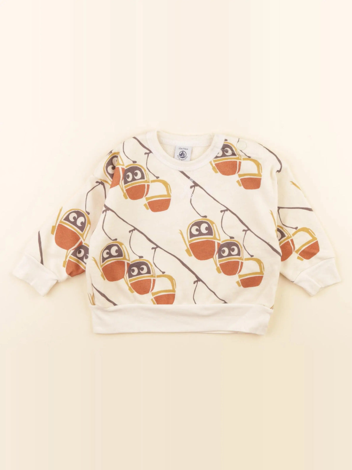 Petit Bateau - sweat multicolore - 12 mois