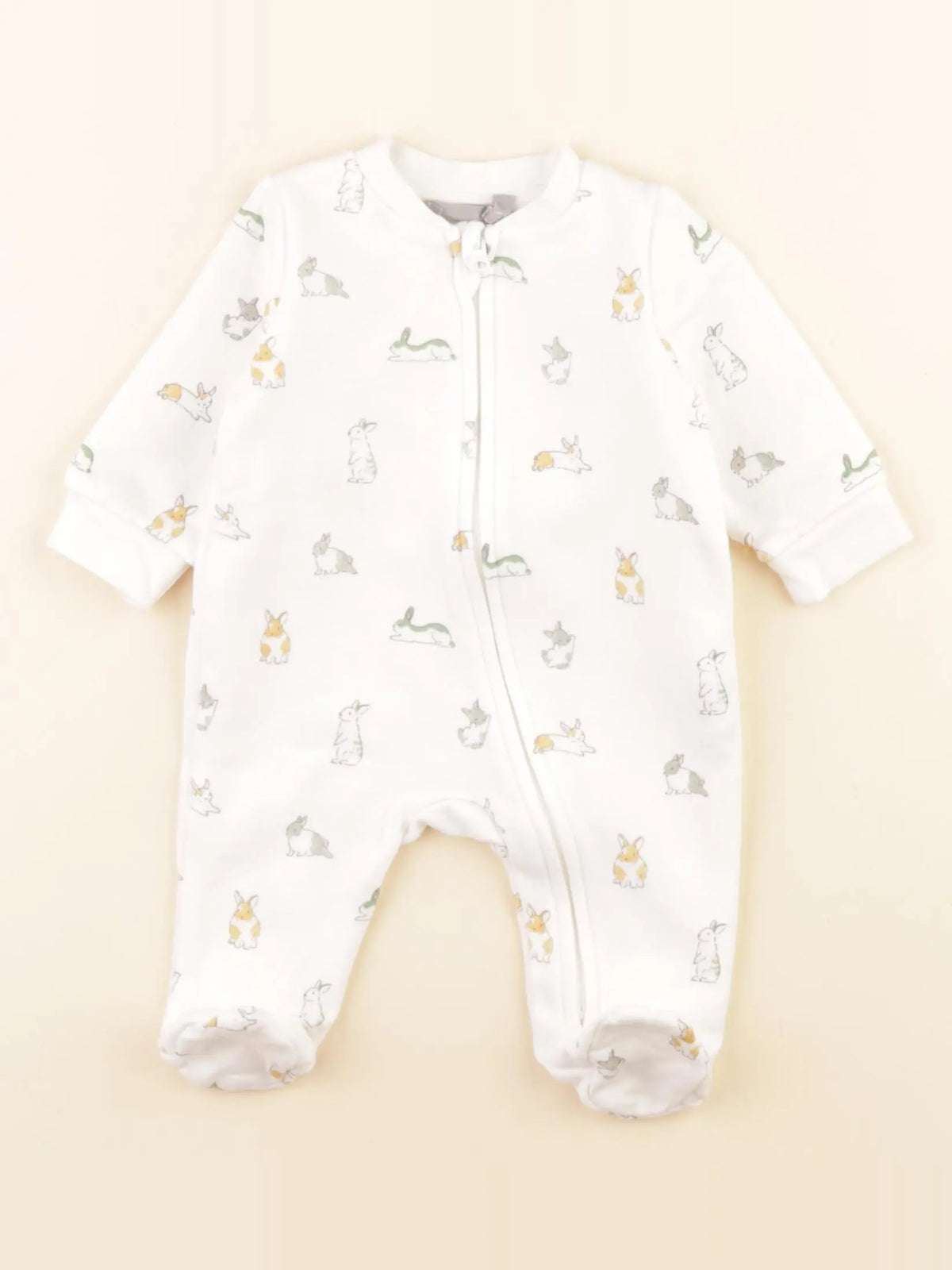 Boutchou - pyjama coton blanc - 1 mois