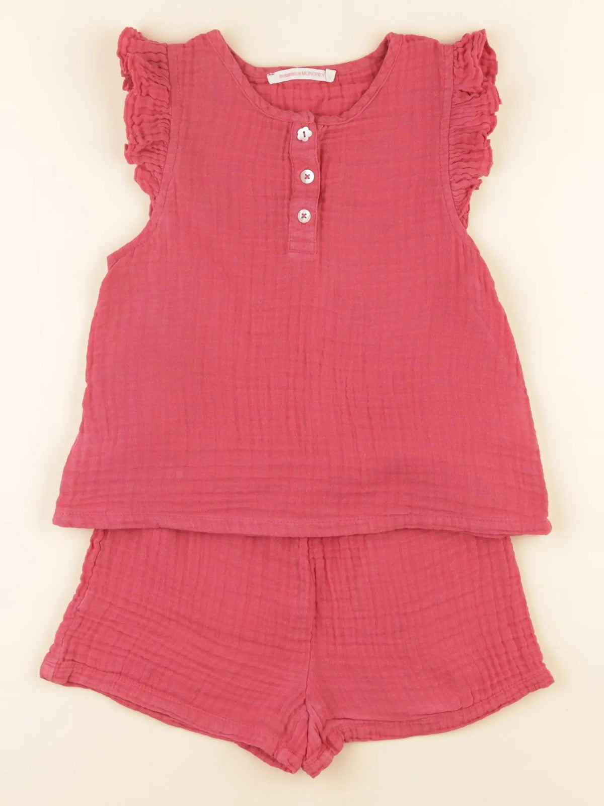 Monoprix - pyjama coton rose - 4 ans