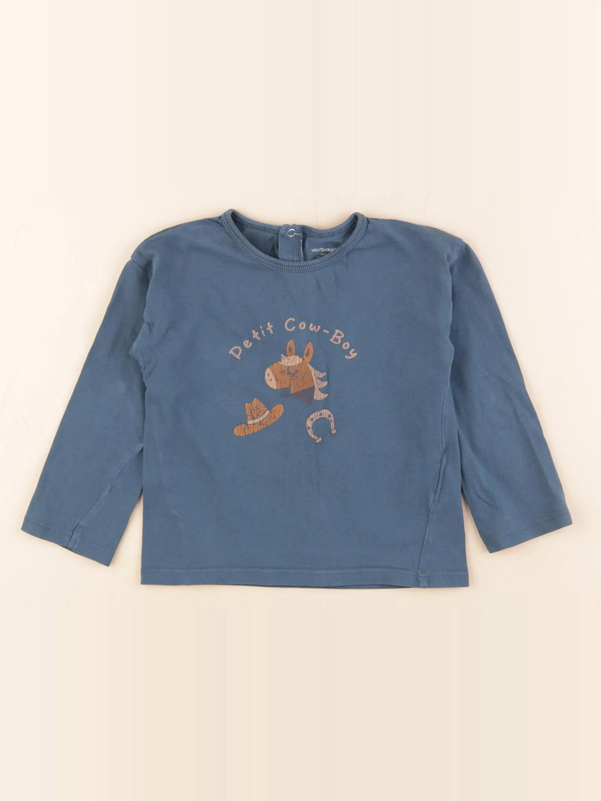 Vertbaudet - tee-shirt bleu - 36 mois