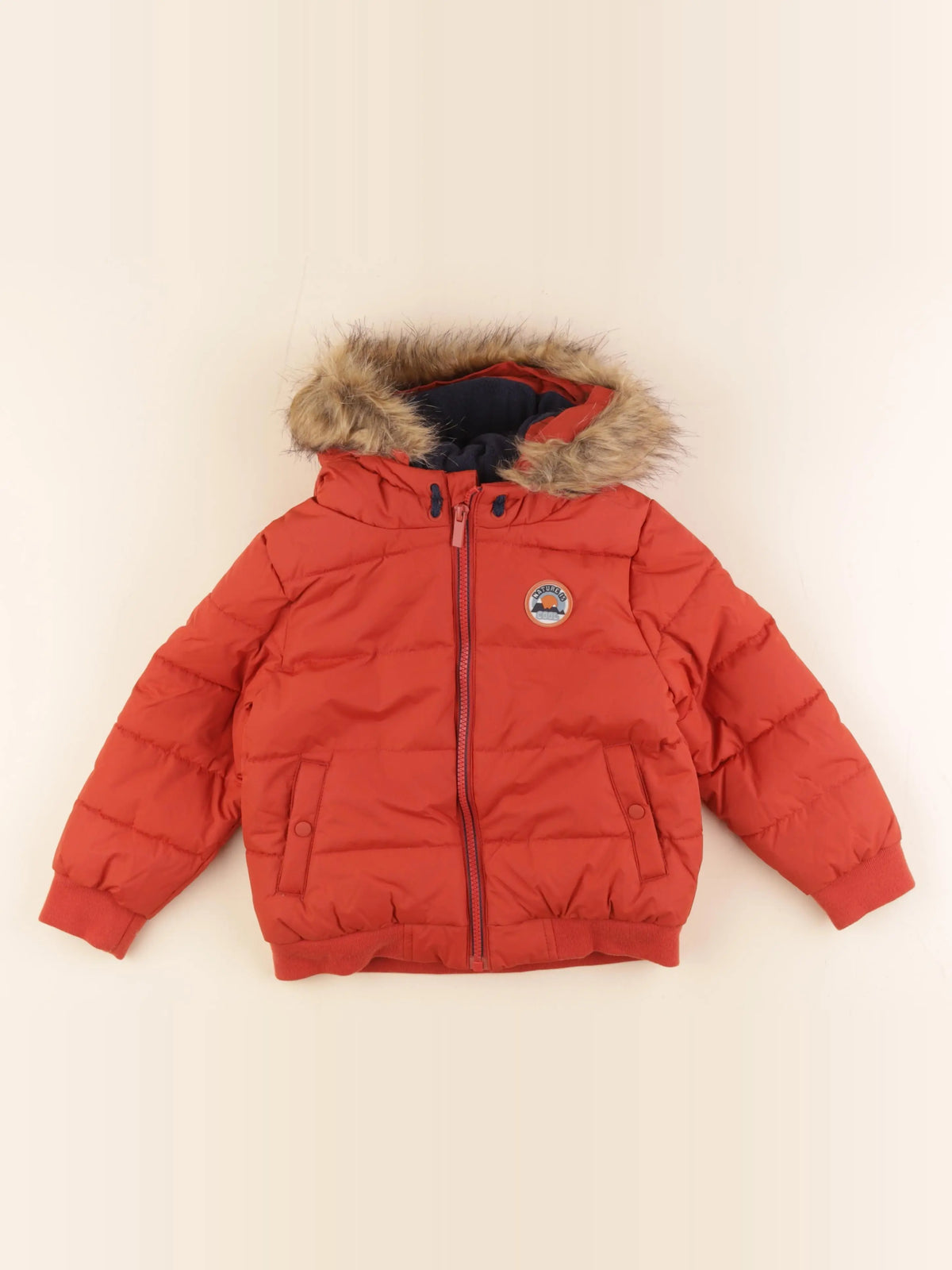 Vertbaudet - doudoune orange - 4 ans