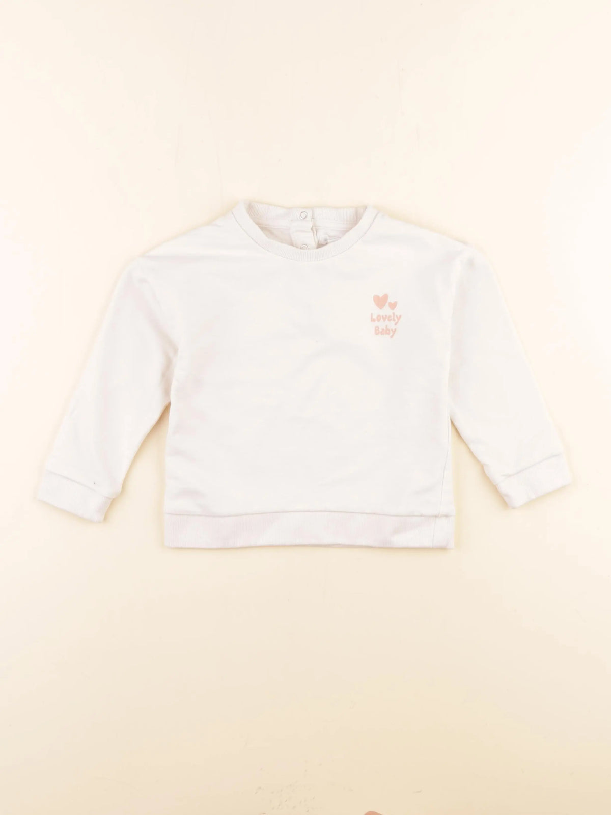 Vertbaudet - sweat beige - 36 mois