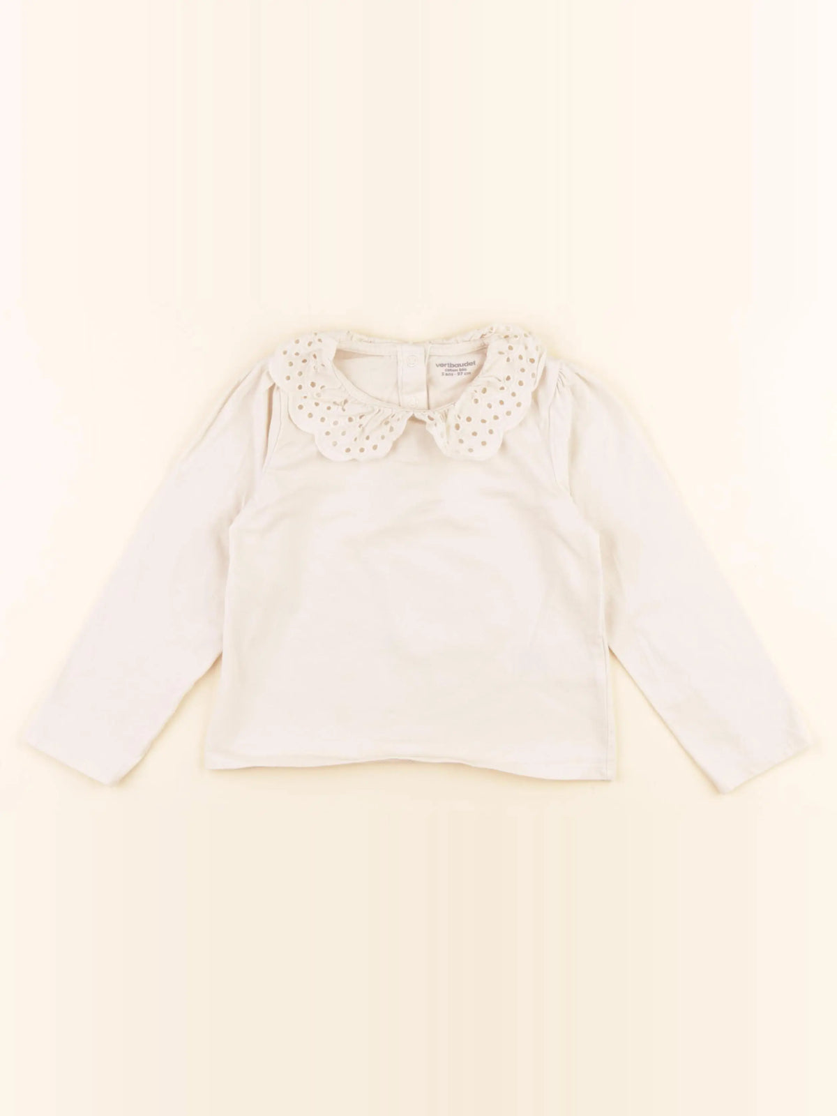 Vertbaudet - tee-shirt beige - 3 ans