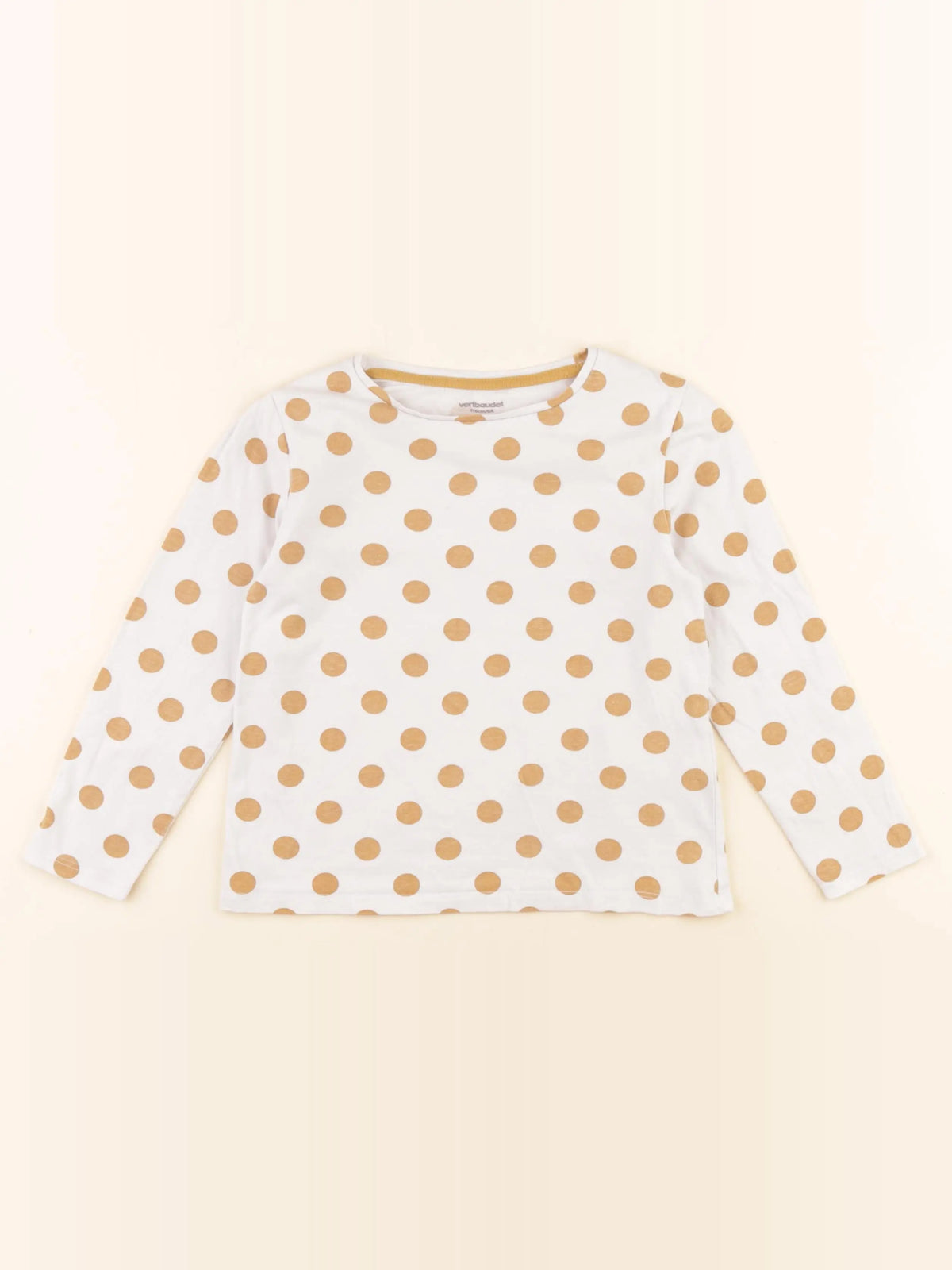 Vertbaudet - tee-shirt blanc, jaune - 6 ans