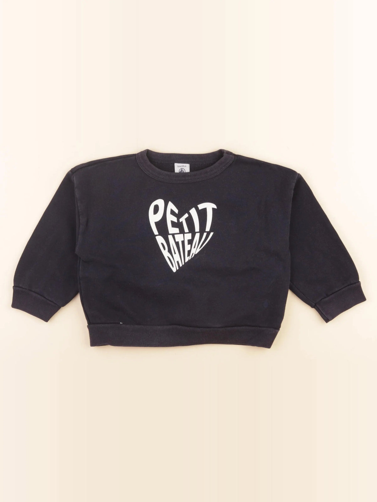 Petit Bateau - sweat bleu - 3 ans