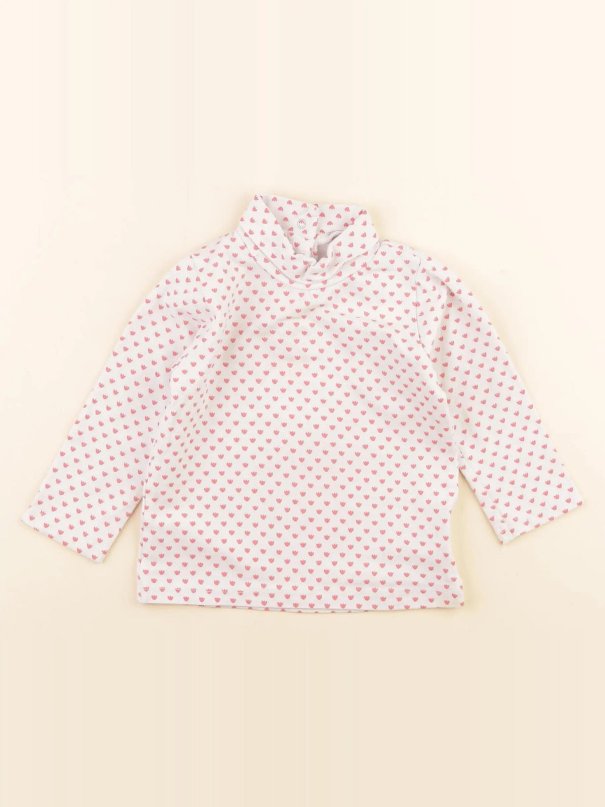 Vertbaudet - sous-pull rose - 9 mois