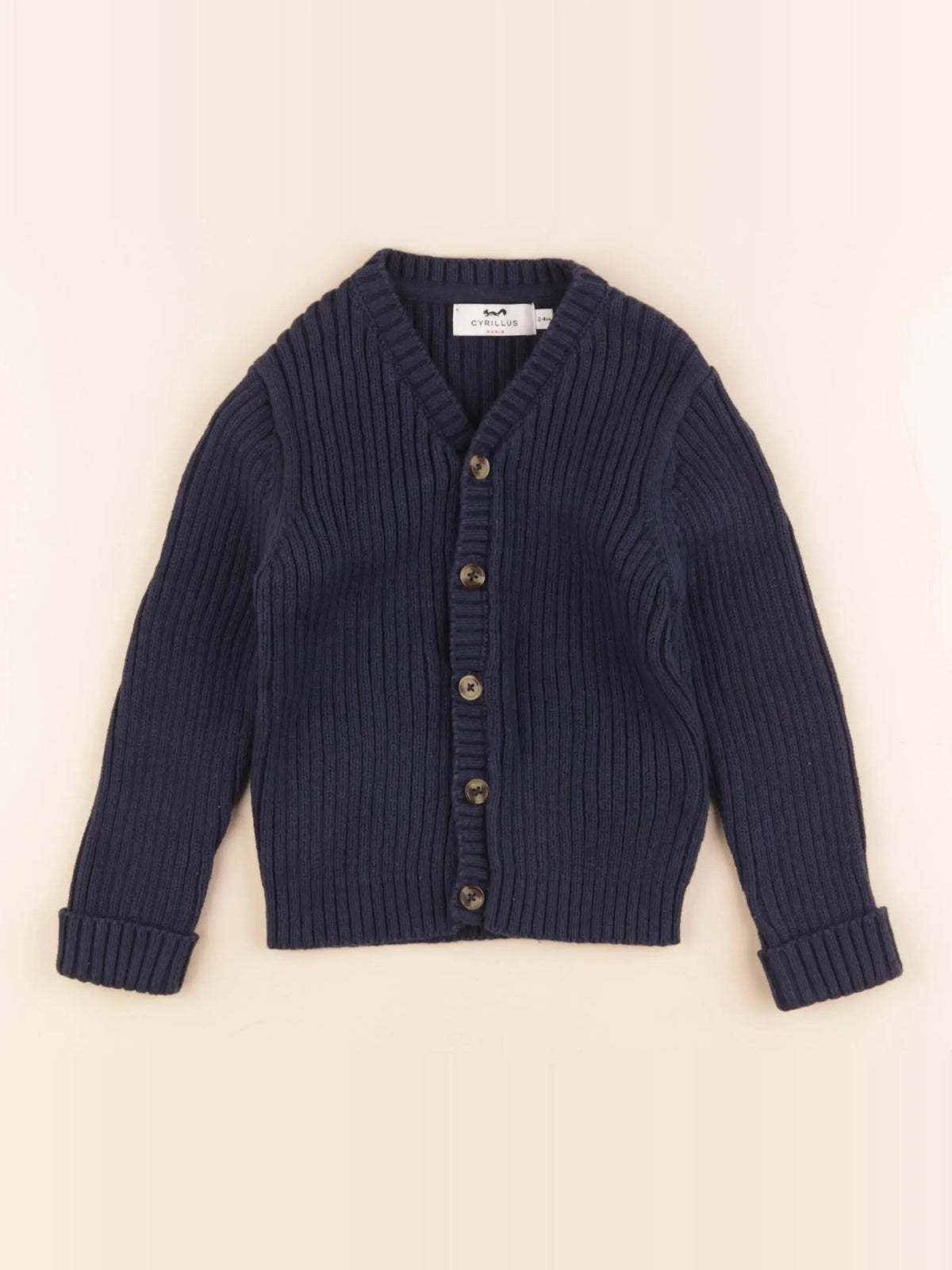 Cyrillus - gilet bleu - 2 ans