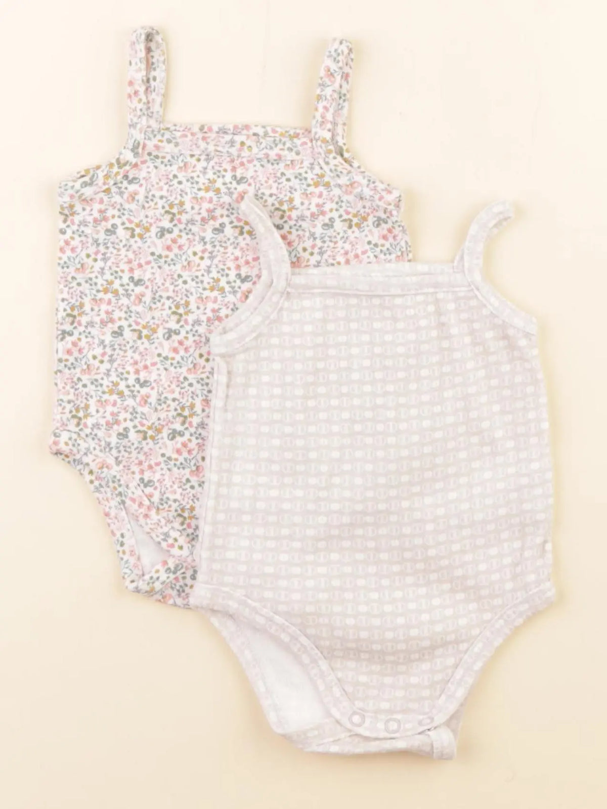 Vertbaudet - lot de 2 bodies en coton multicolore - 3 mois
