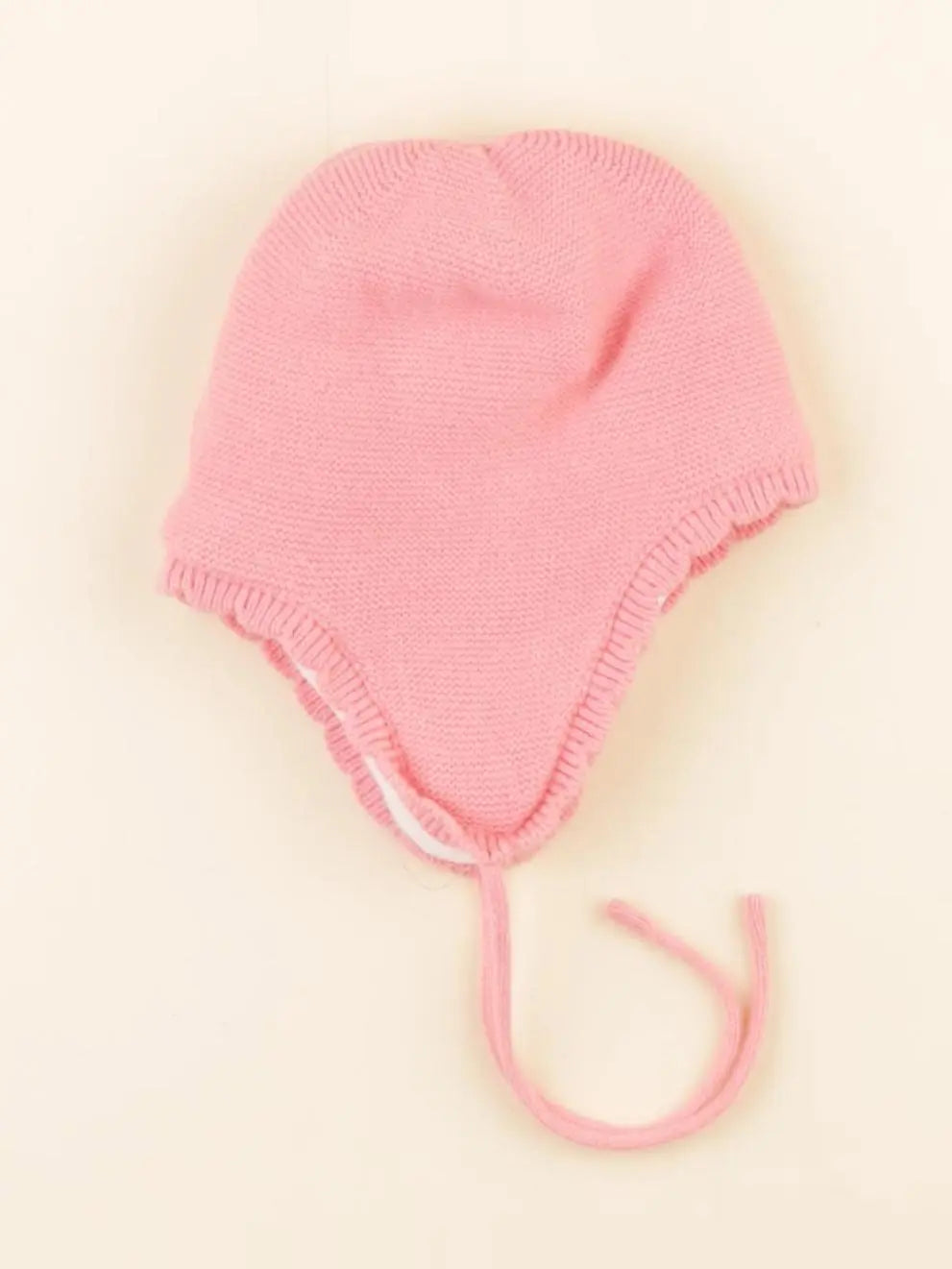 Jacadi - bonnet blanc, rose - 12 mois