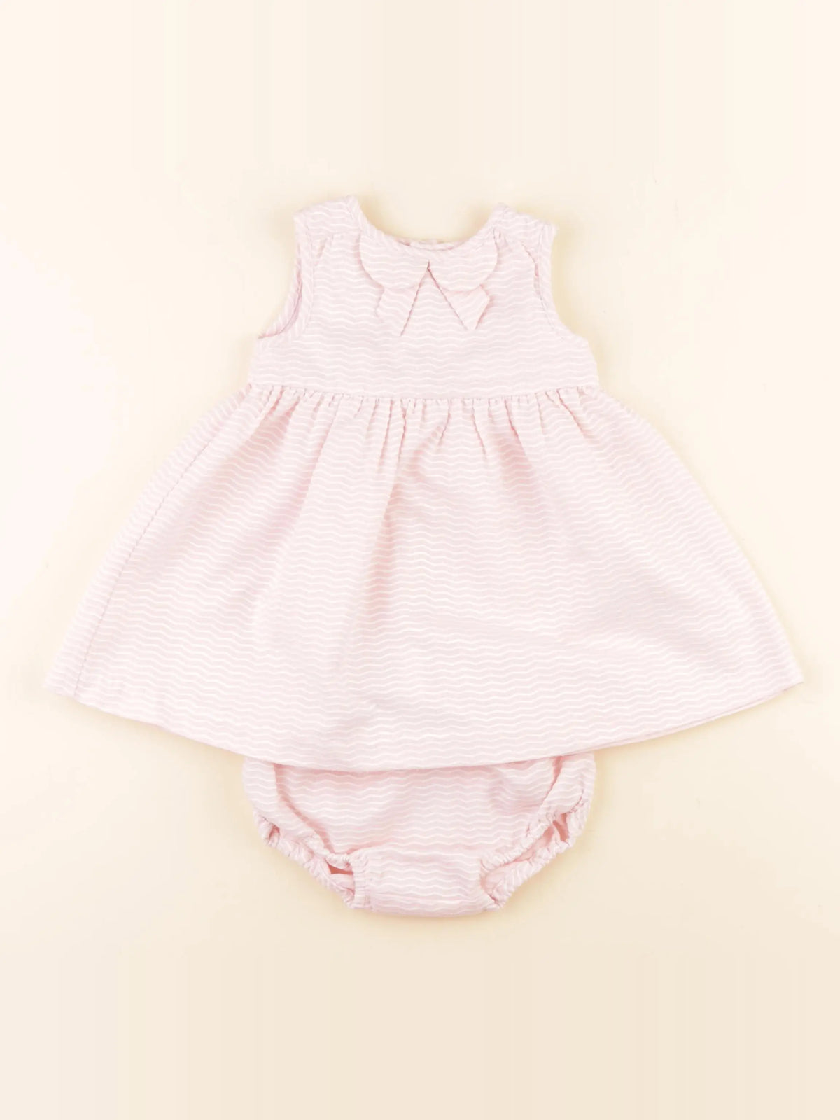 Jacadi - robe blanc, rose - 12 mois