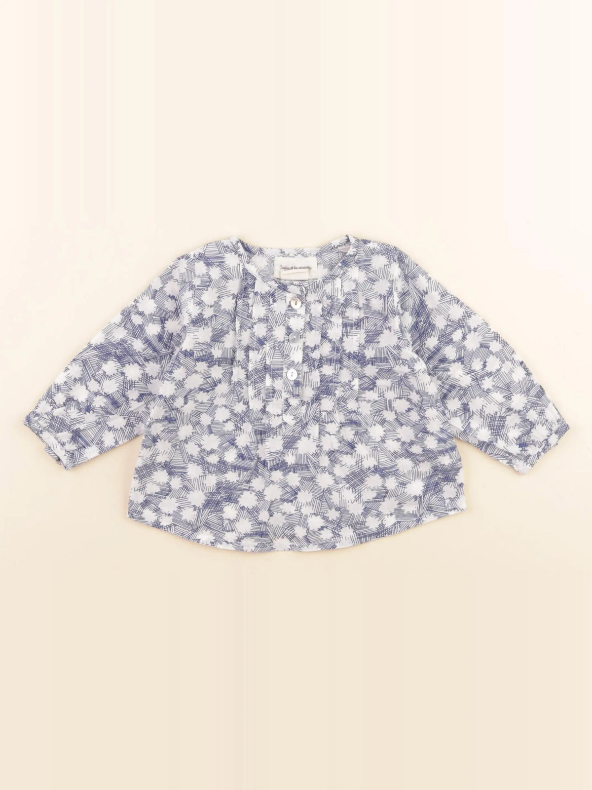 Arsène et les pipelettes - blouse bleu - 6 mois