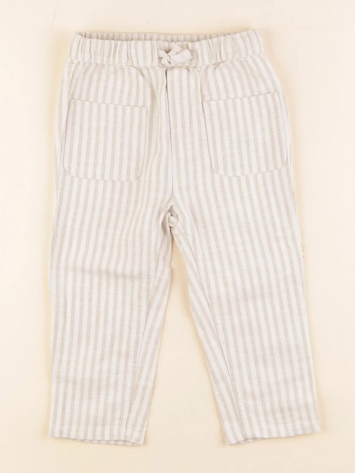 Tape à l'oeil - pantalon blanc, vert - 24 mois