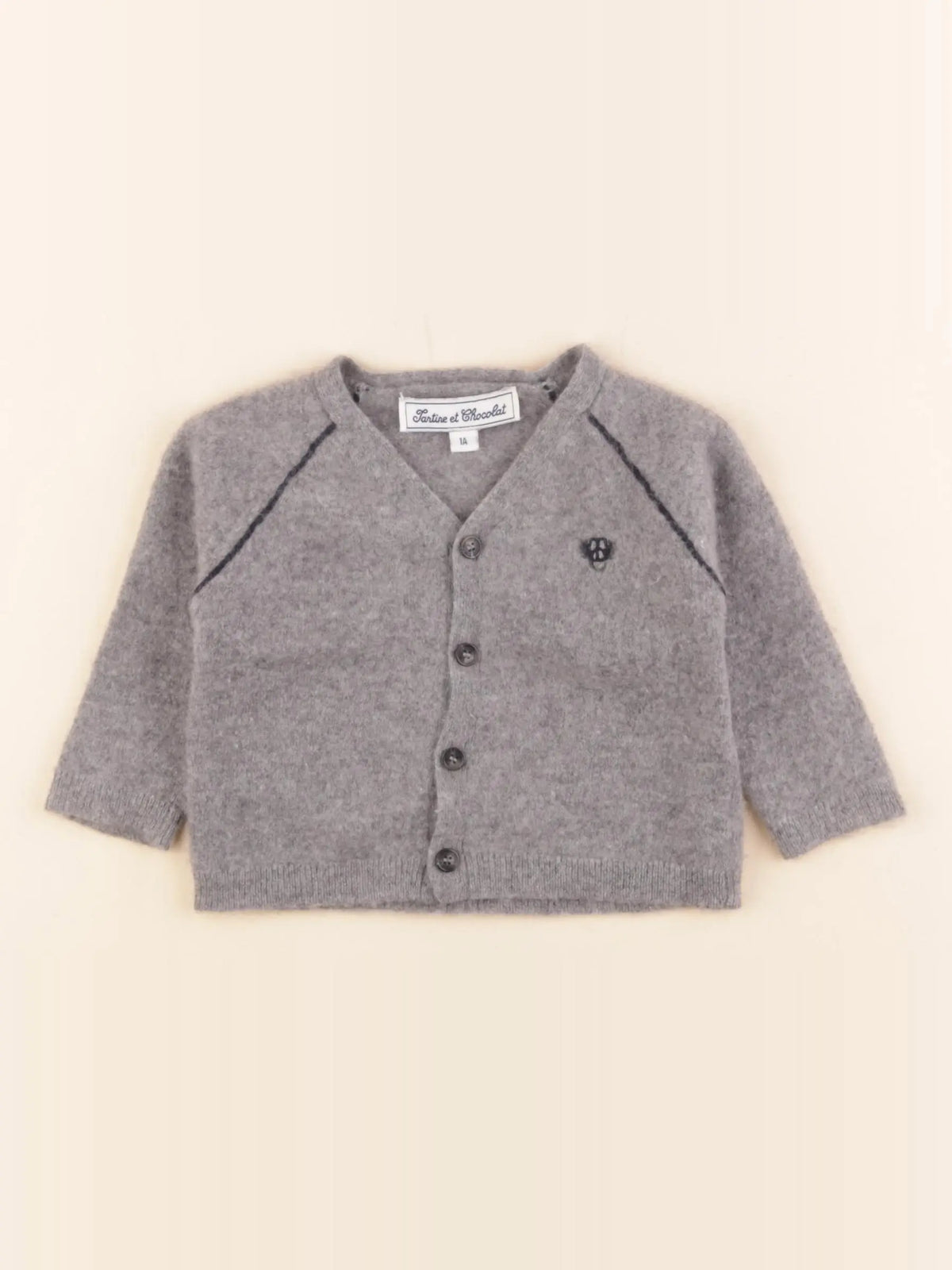 Tartine & Chocolat - gilet gris - 1 an