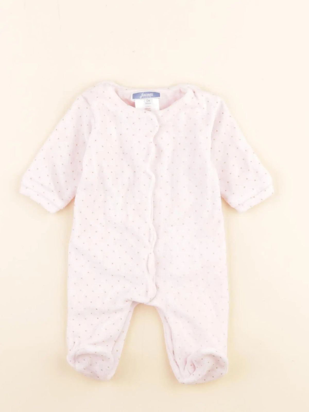 Jacadi - pyjama velours rose - 0 mois