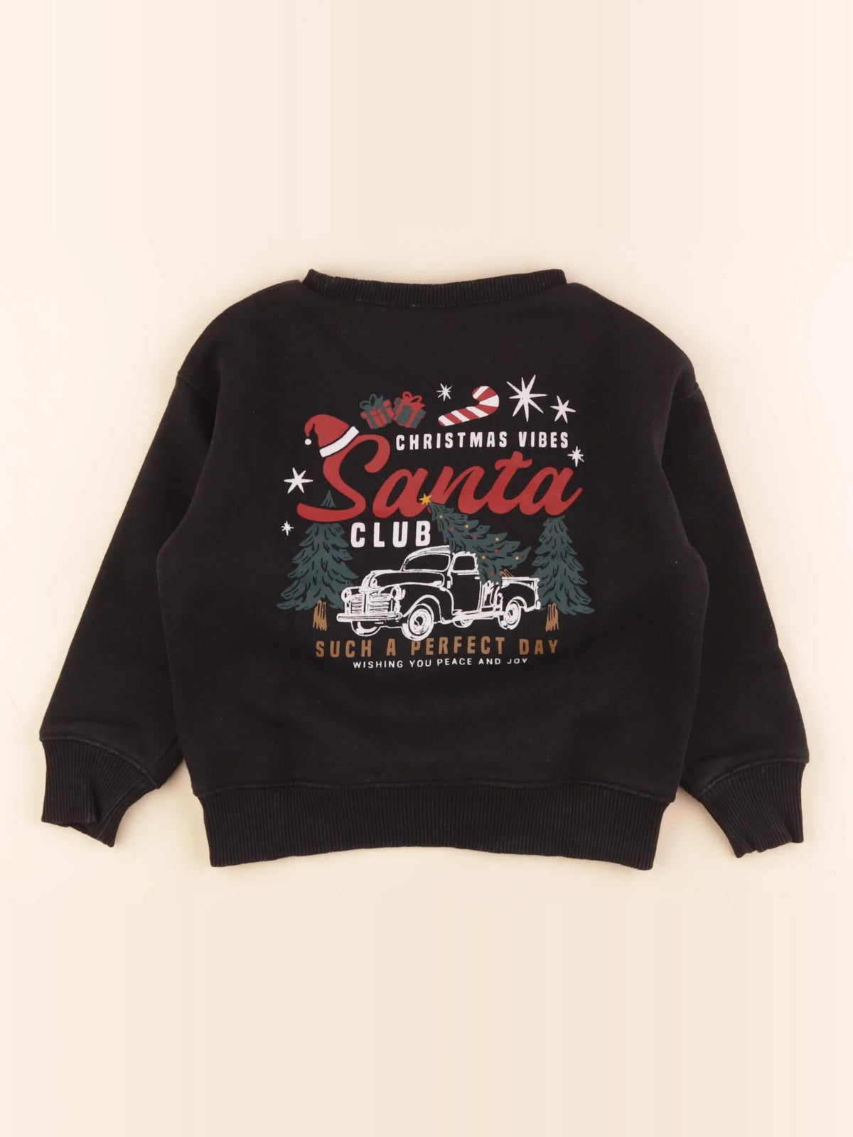 Tape à l'oeil - sweat imprimé au dos noir - 3 ans