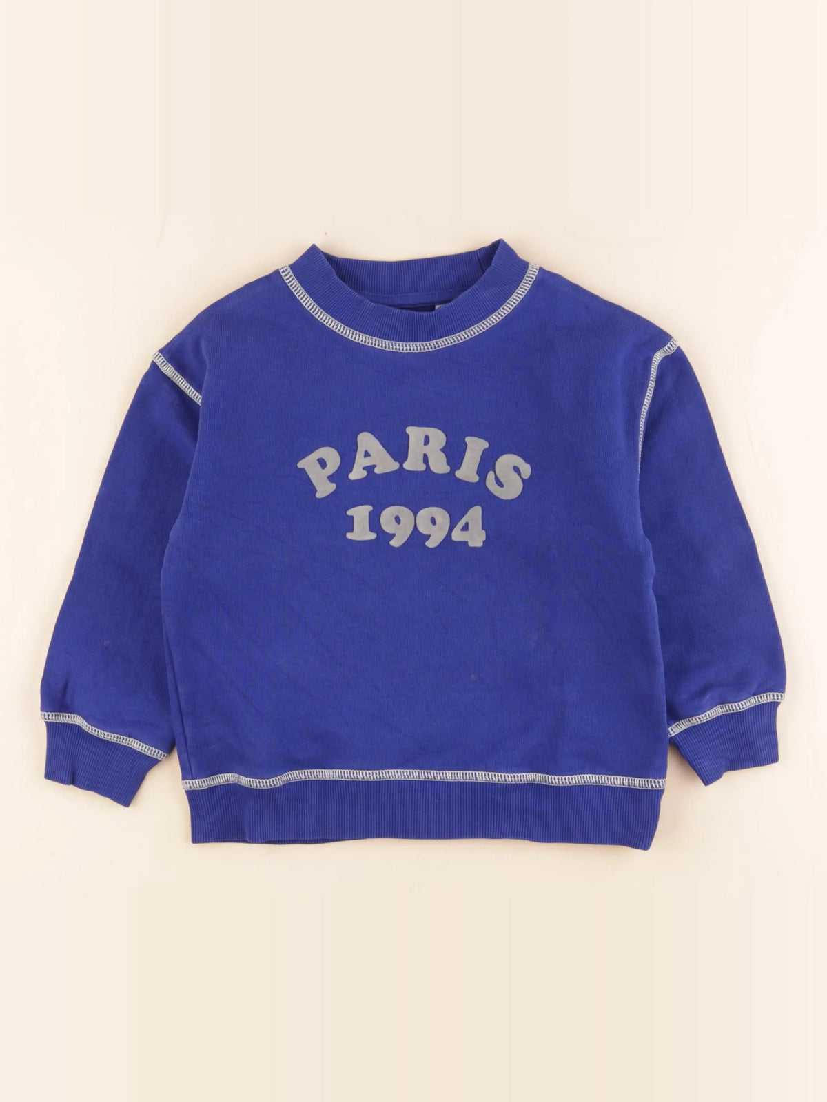 H&M - sweat bleu - 2/4 ans