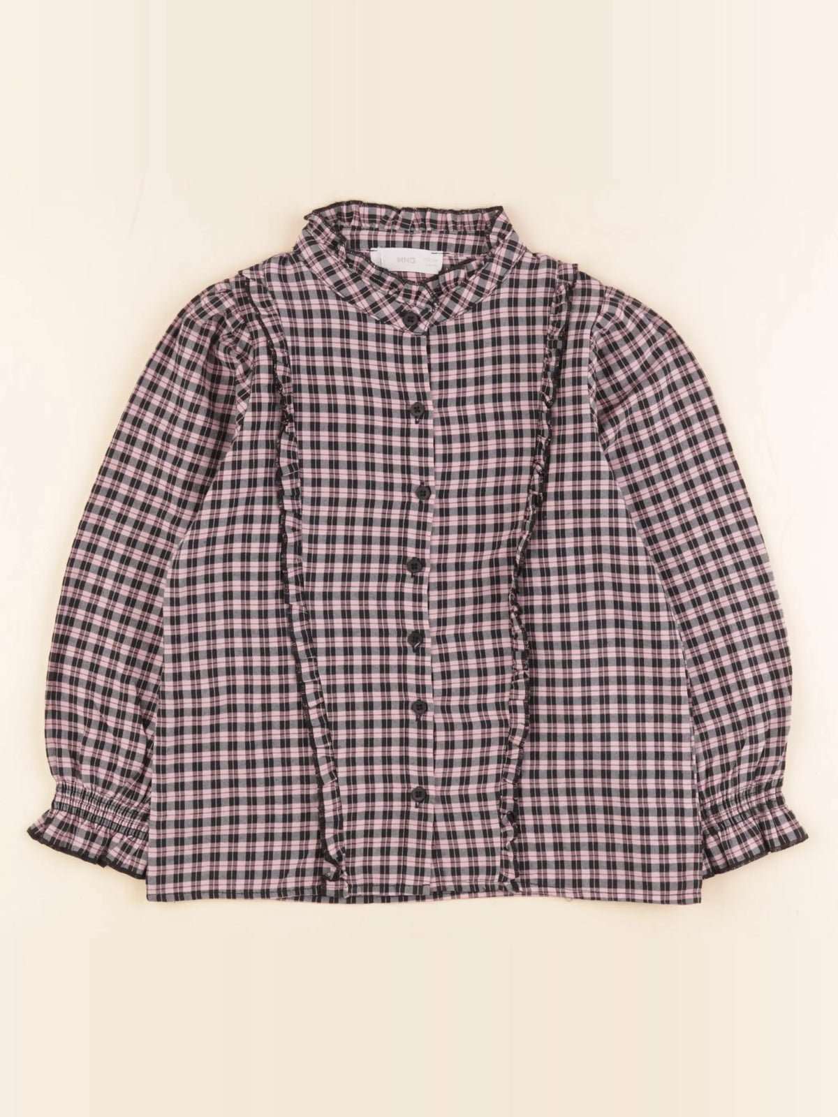 Mango - blouse rose, noir - 5 ans