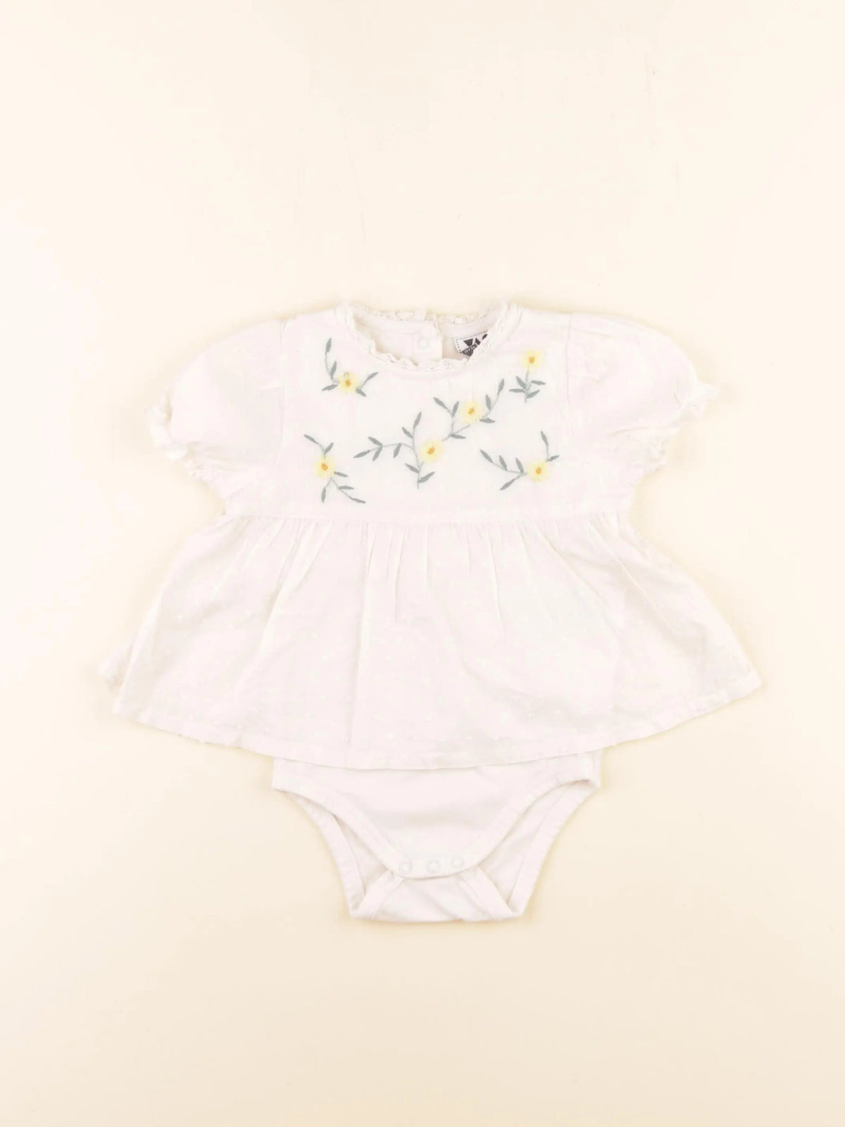 Tape à l'oeil - body robe beige - 6 mois