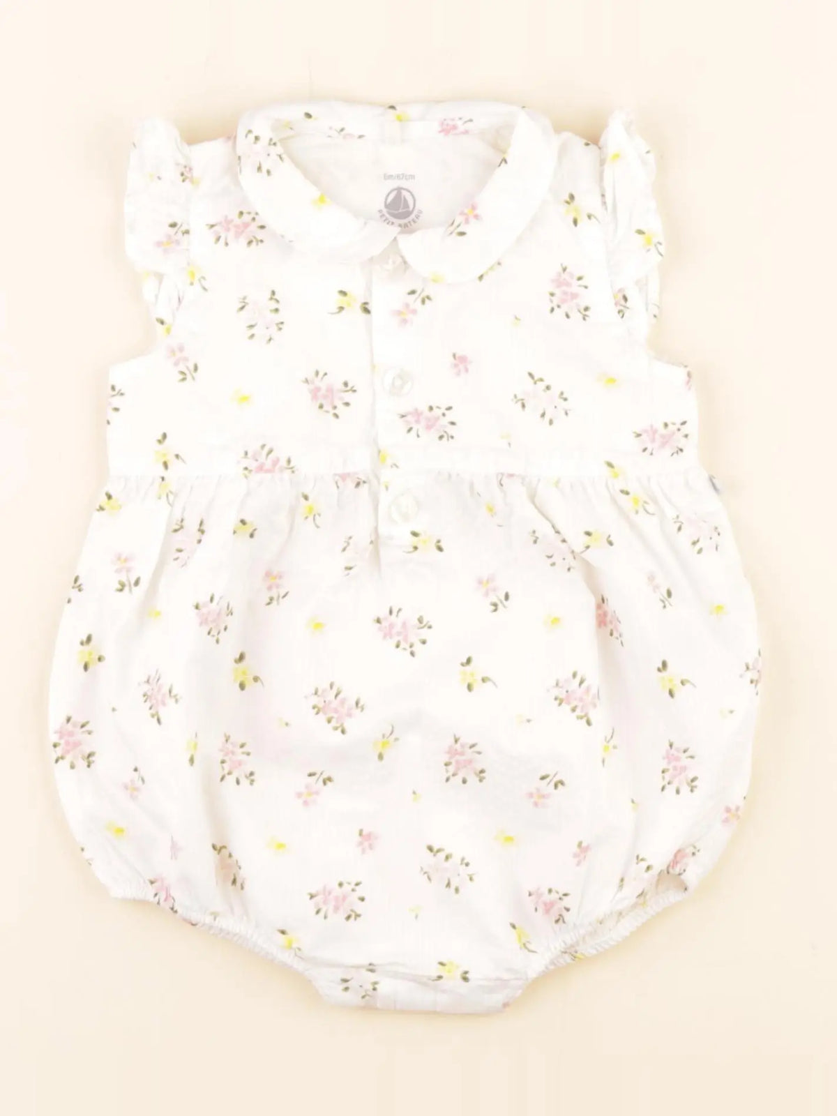 Petit Bateau - combinaison blanc - 6 mois