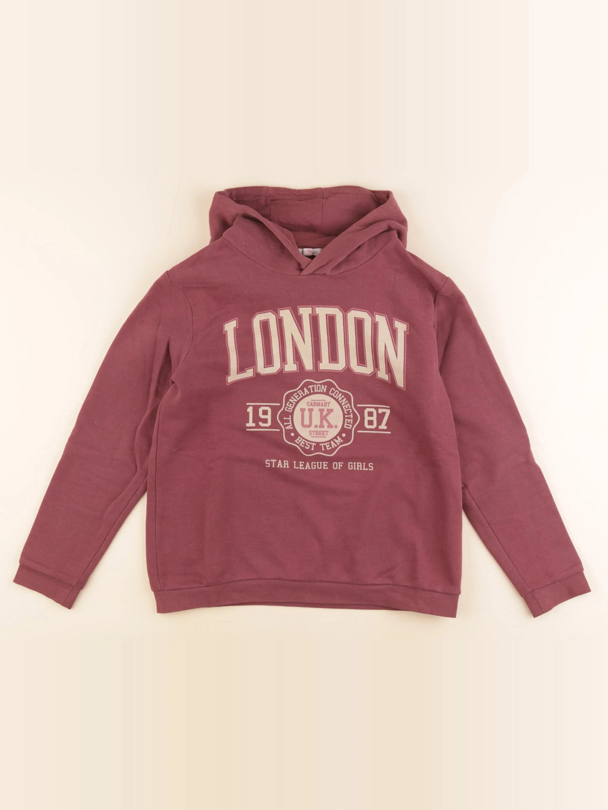 Vertbaudet - sweat rouge - 12 ans