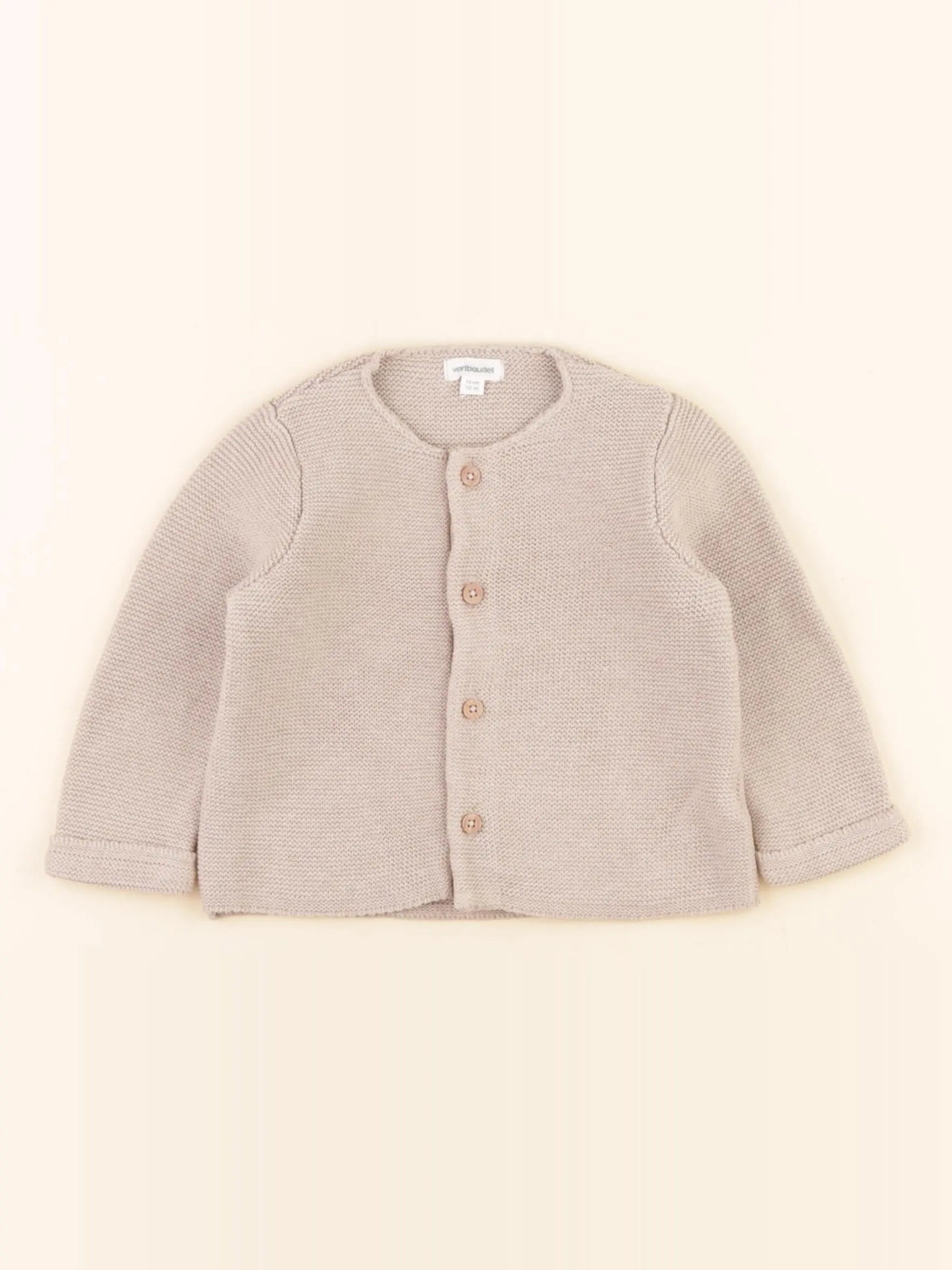 Vertbaudet - gilet beige - 12 mois