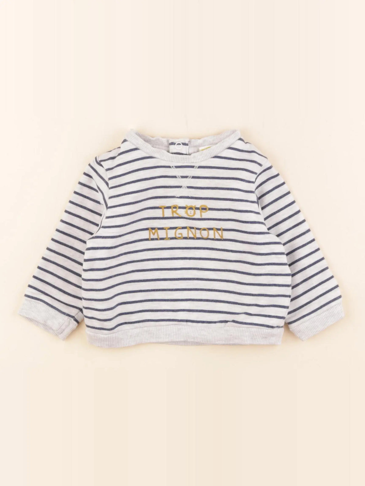 Tape à l'oeil - sweat bleu, gris - 6 mois