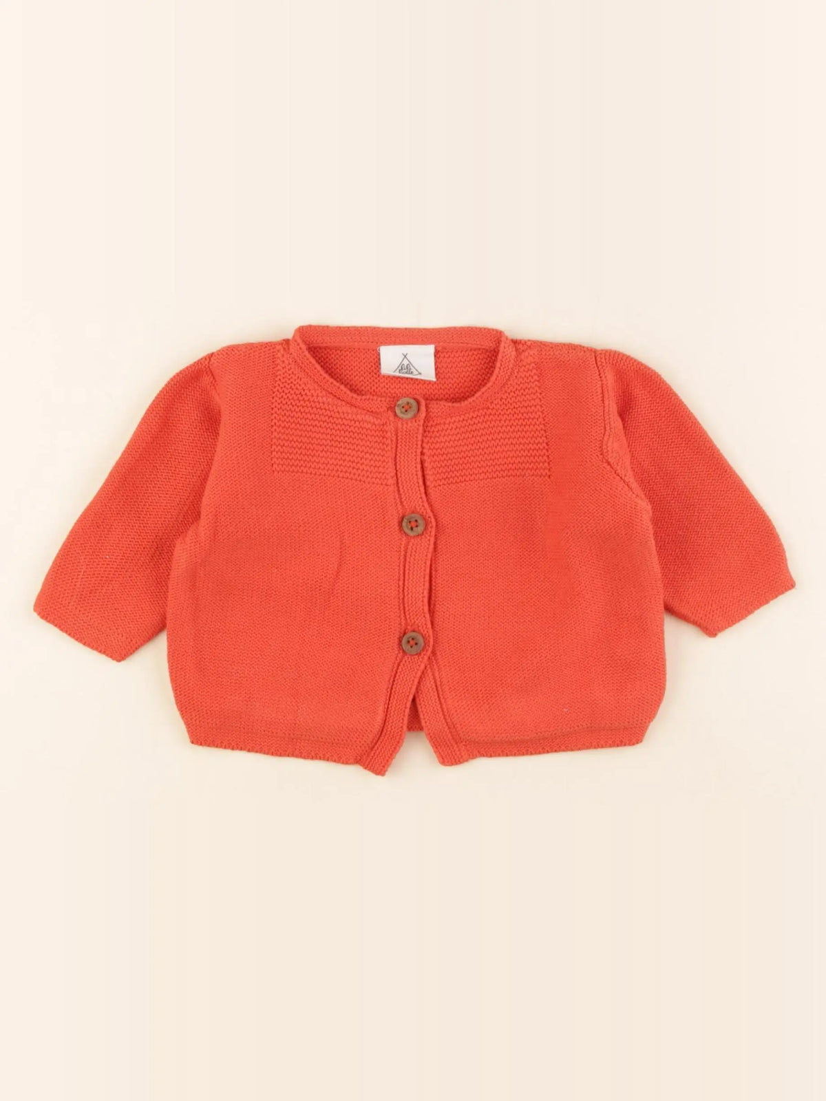 Lililotte - gilet orange - 6/9 mois