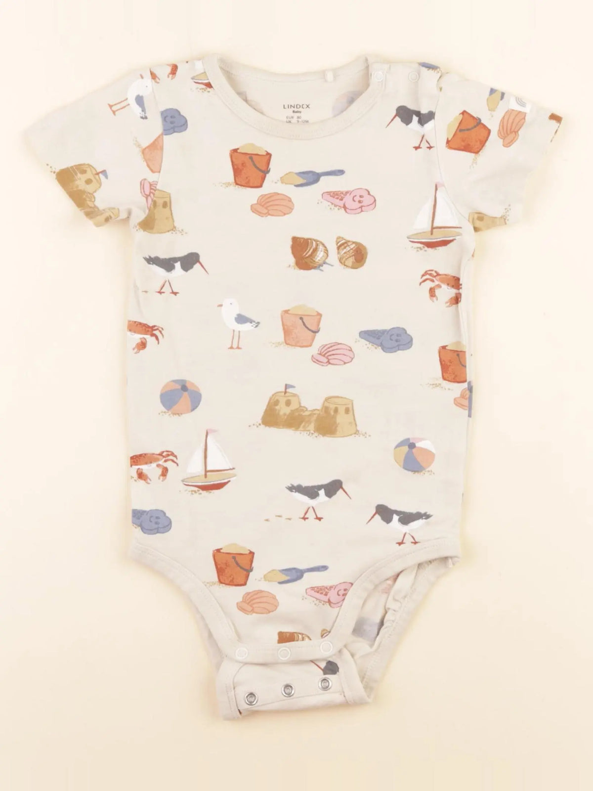 Lindex - body beige - 9/12 mois