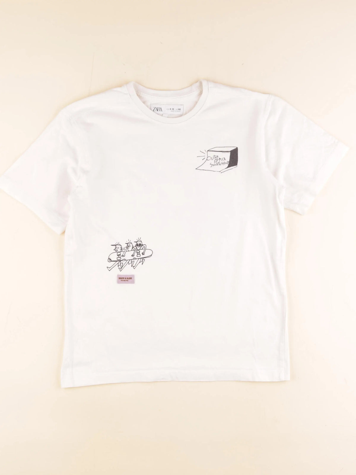 Zara - tee-shirt blanc - 9/10 ans