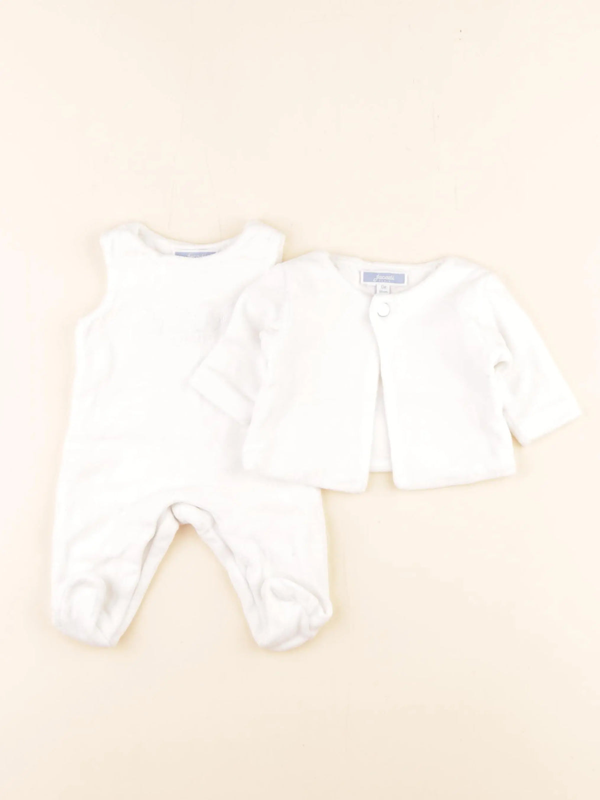 Jacadi - pyjama coton blanc - 0 mois