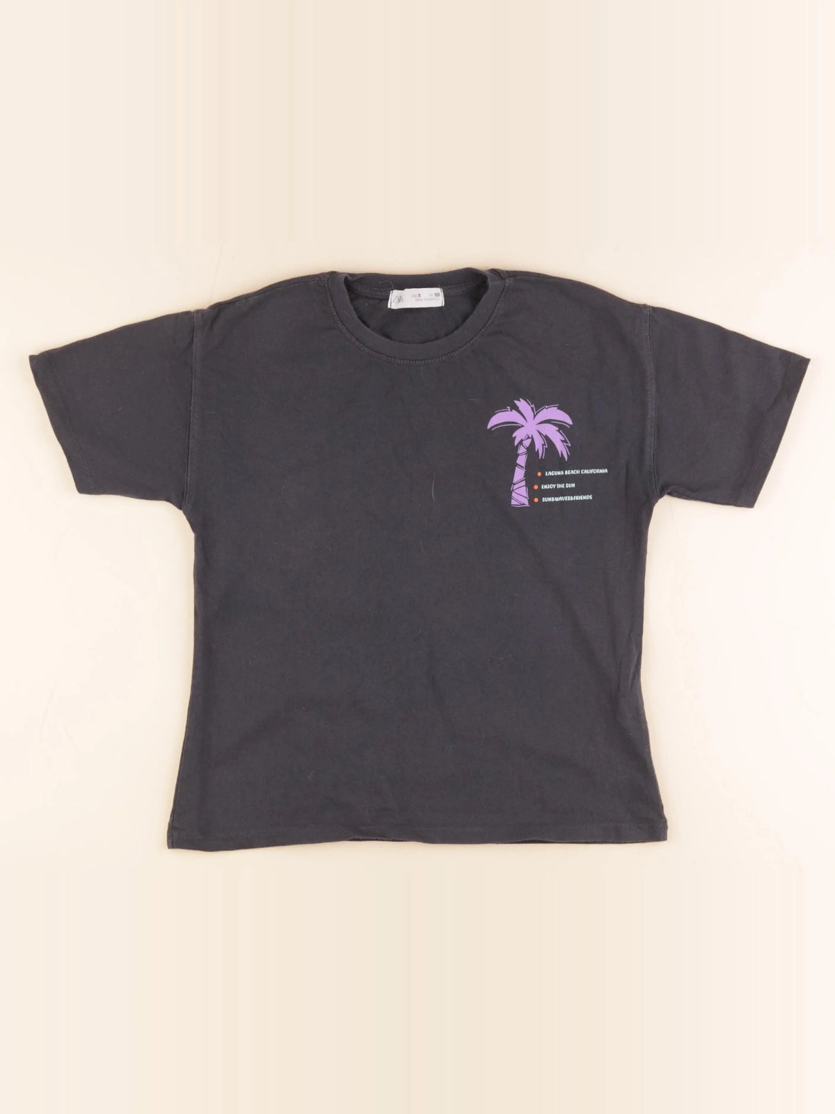 Zara - tee-shirt gris - 8 ans