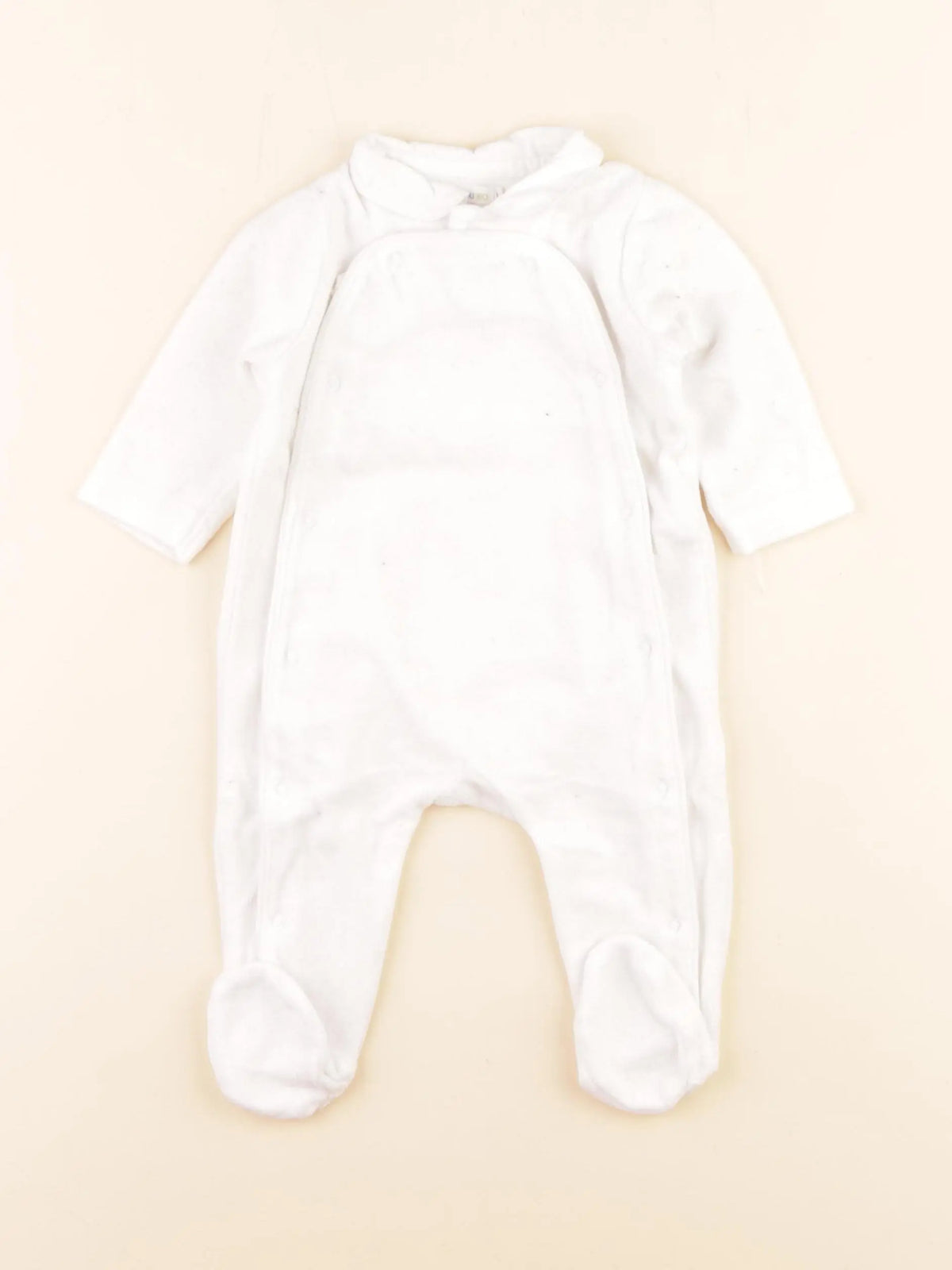 Boutchou - pyjama velours blanc - 3 mois
