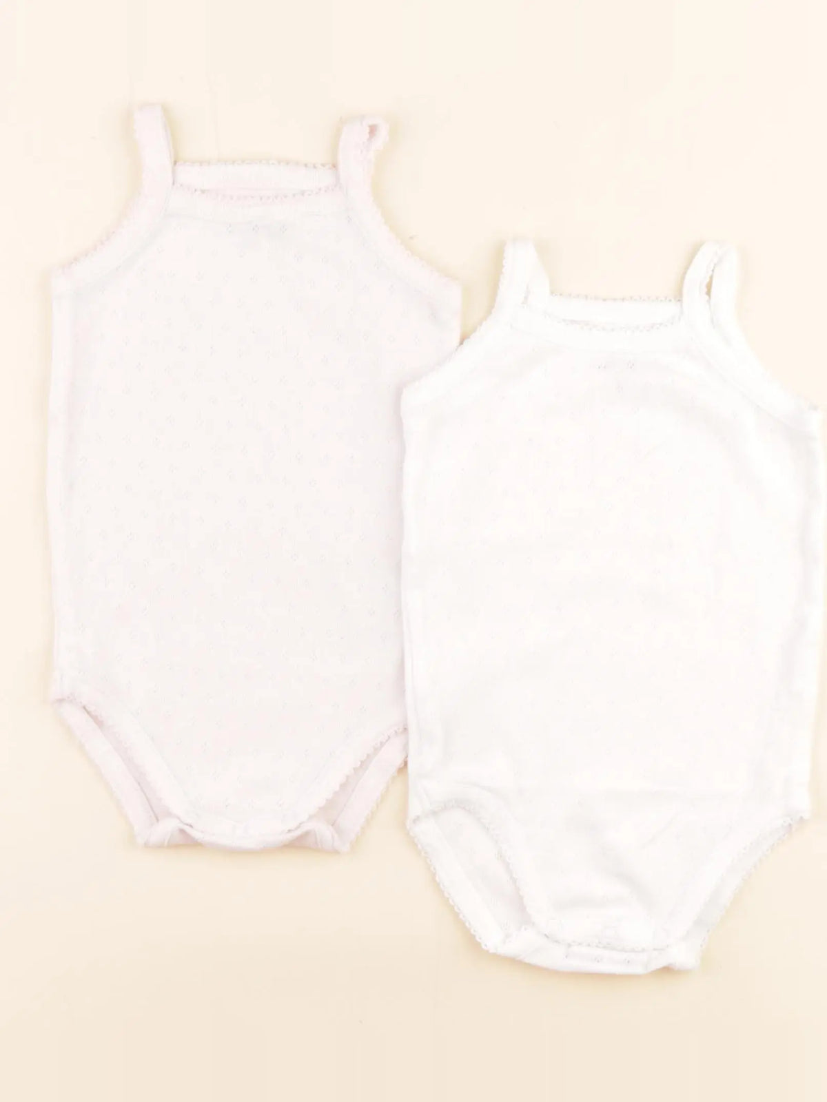 Boutchou - lot de 2 bodies en coton blanc, rose - 6 mois