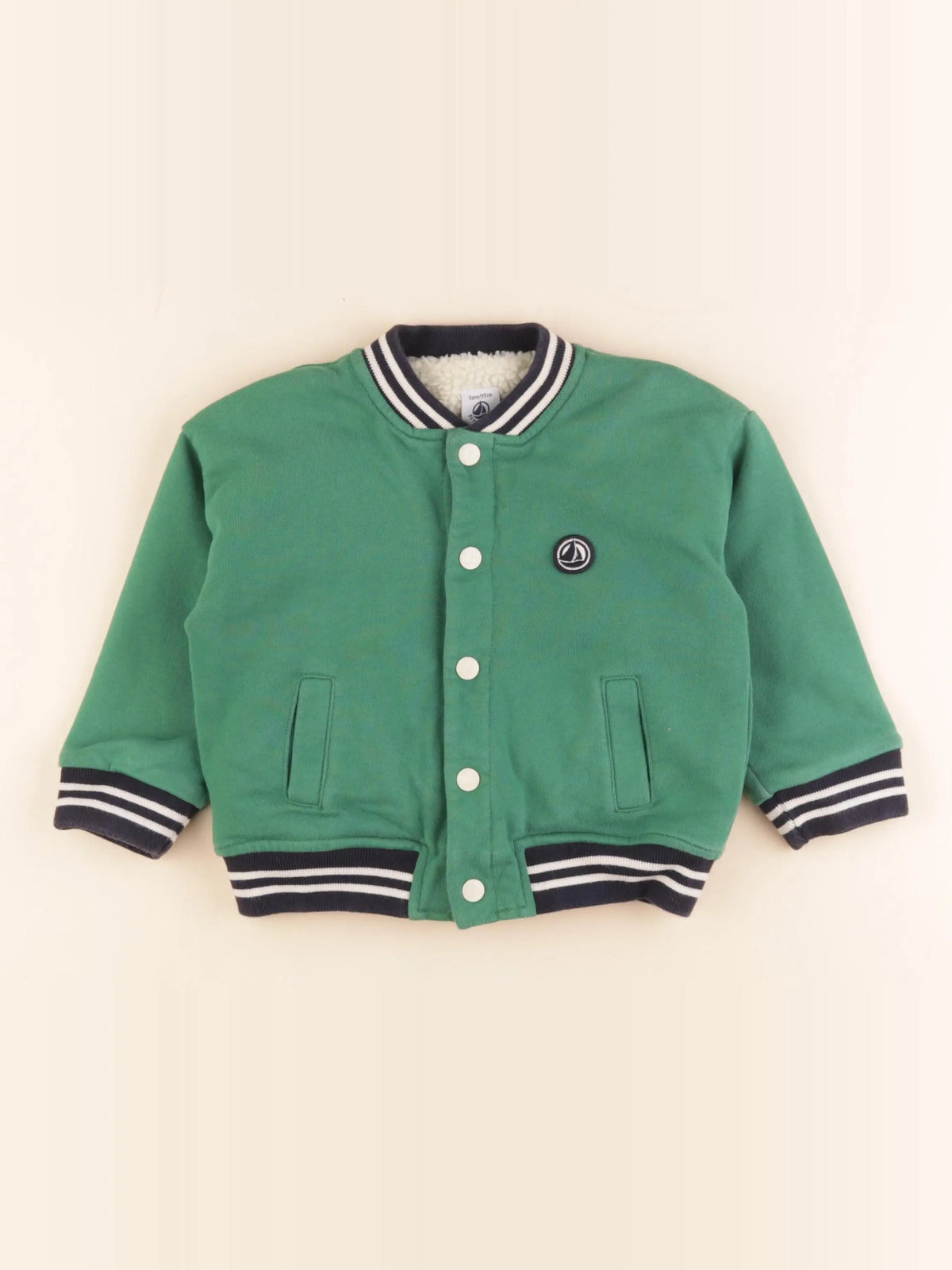 Petit Bateau - sweat vert - 3 ans