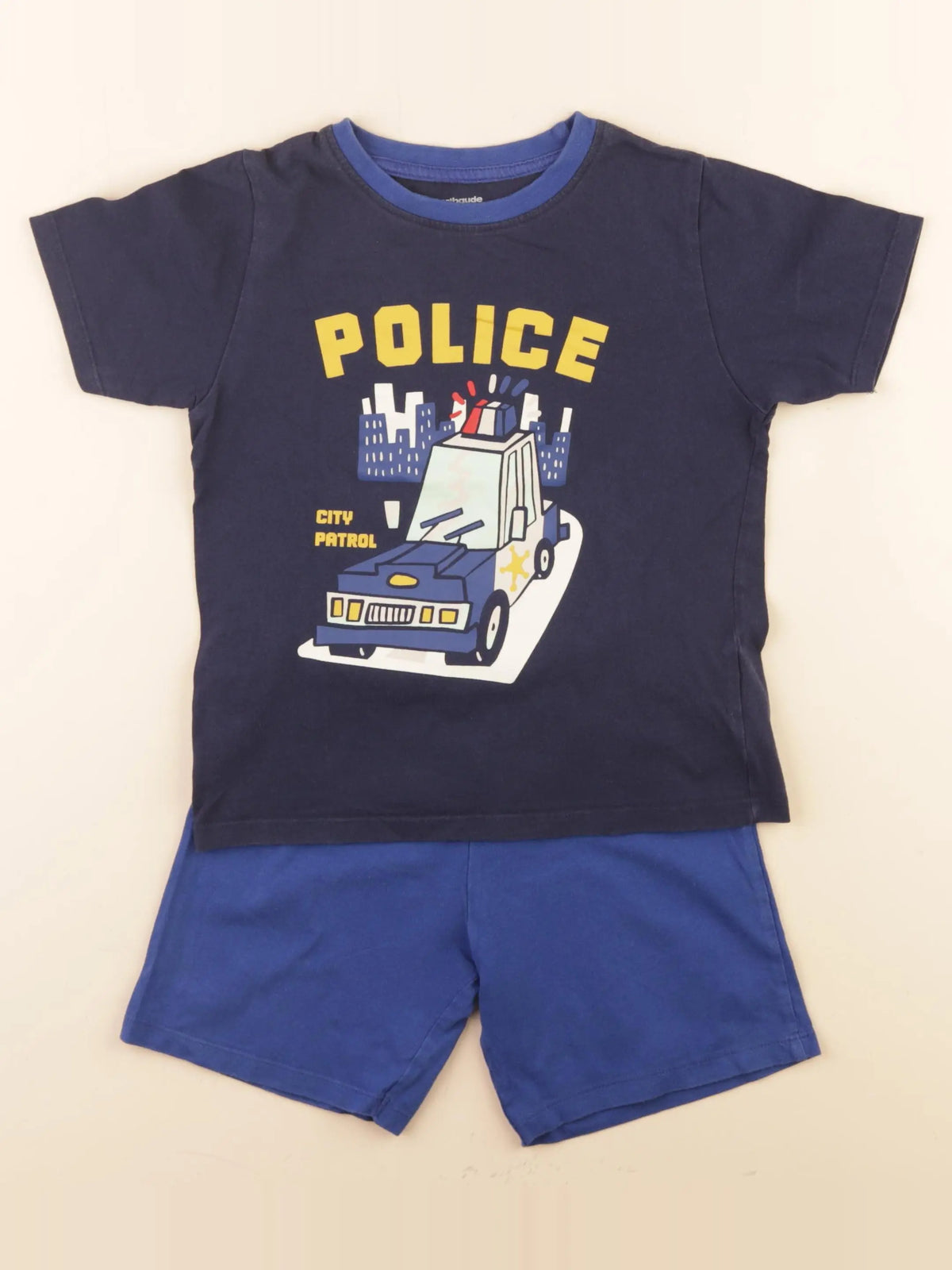 Vertbaudet - pyjama coton bleu - 6 ans